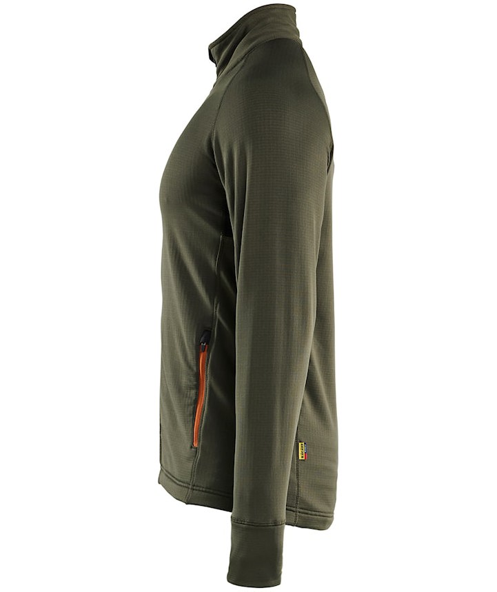 Bl&aring;kl&auml;der Striker fleece sweater, Forest green/Rust, large image number 3