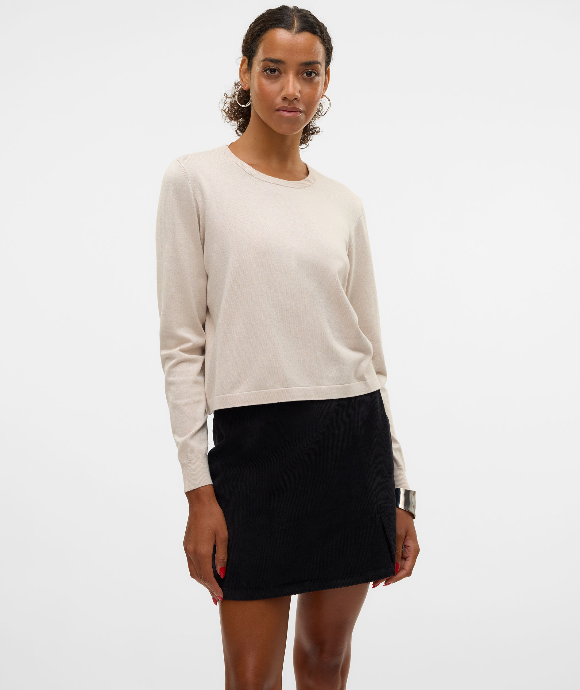 Vero Moda VMSILJE stickad tr&ouml;ja dam, Moonbeam