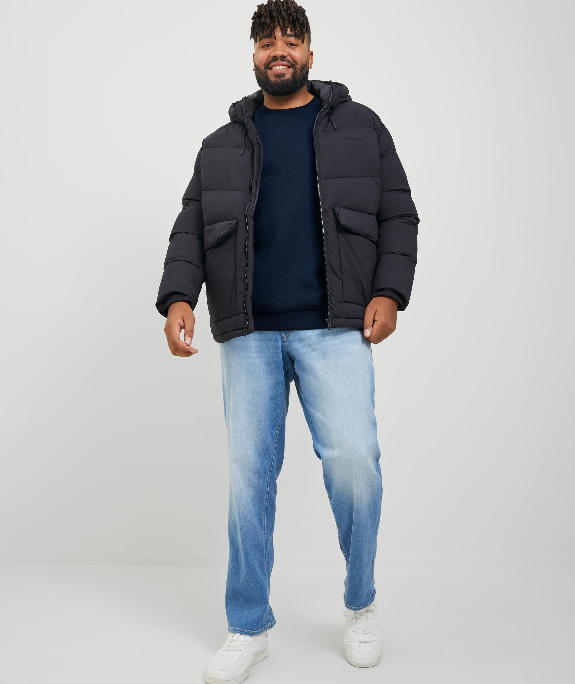 Jack & Jones Plus JJEBRADLEY collegegenser, Navy Blazer, large image number 5