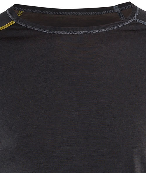 Bl&aring;kl&auml;der XLIGHT l&aring;ng&auml;rmad underst&auml;llstr&ouml;ja med merinoull, Antracitgr&aring;/gul, large image number 3