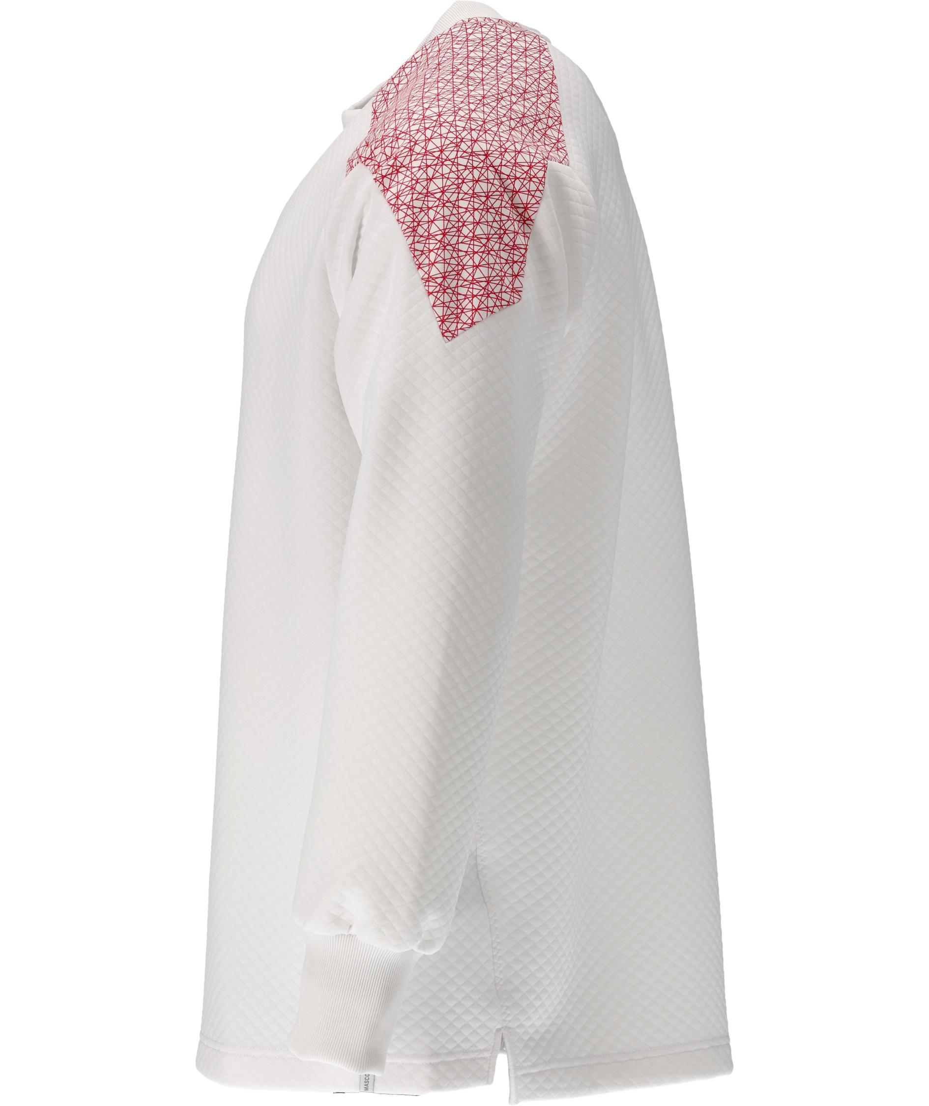 Mascot Food & Care Premium Performance HACCP-approved sweatshirt, White/Signalred, large image number 2