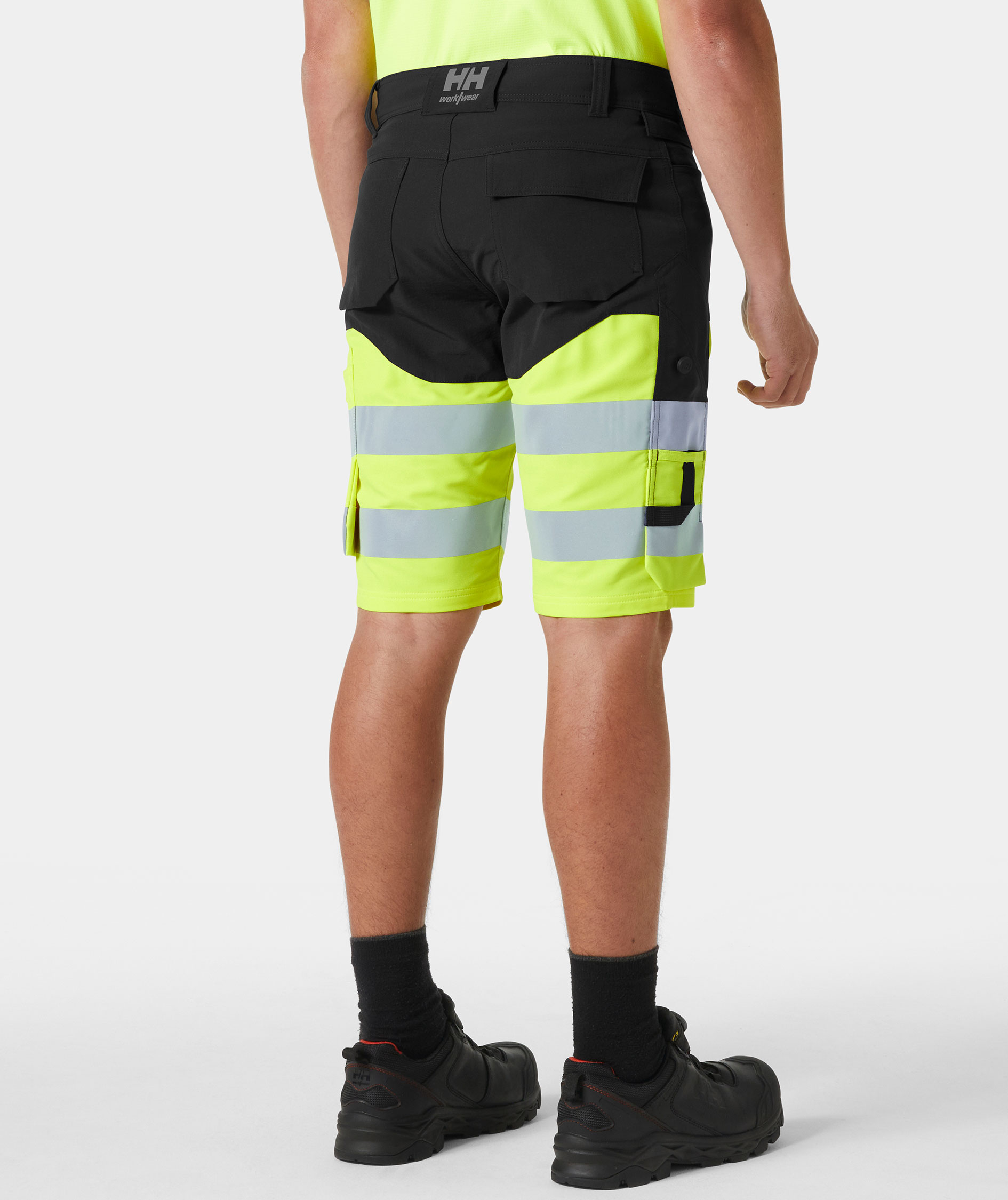 Helly Hansen Alna 4X Connect&trade; arbeidsshorts full stretch, Hi-vis Gul/Ebony, large image number 3