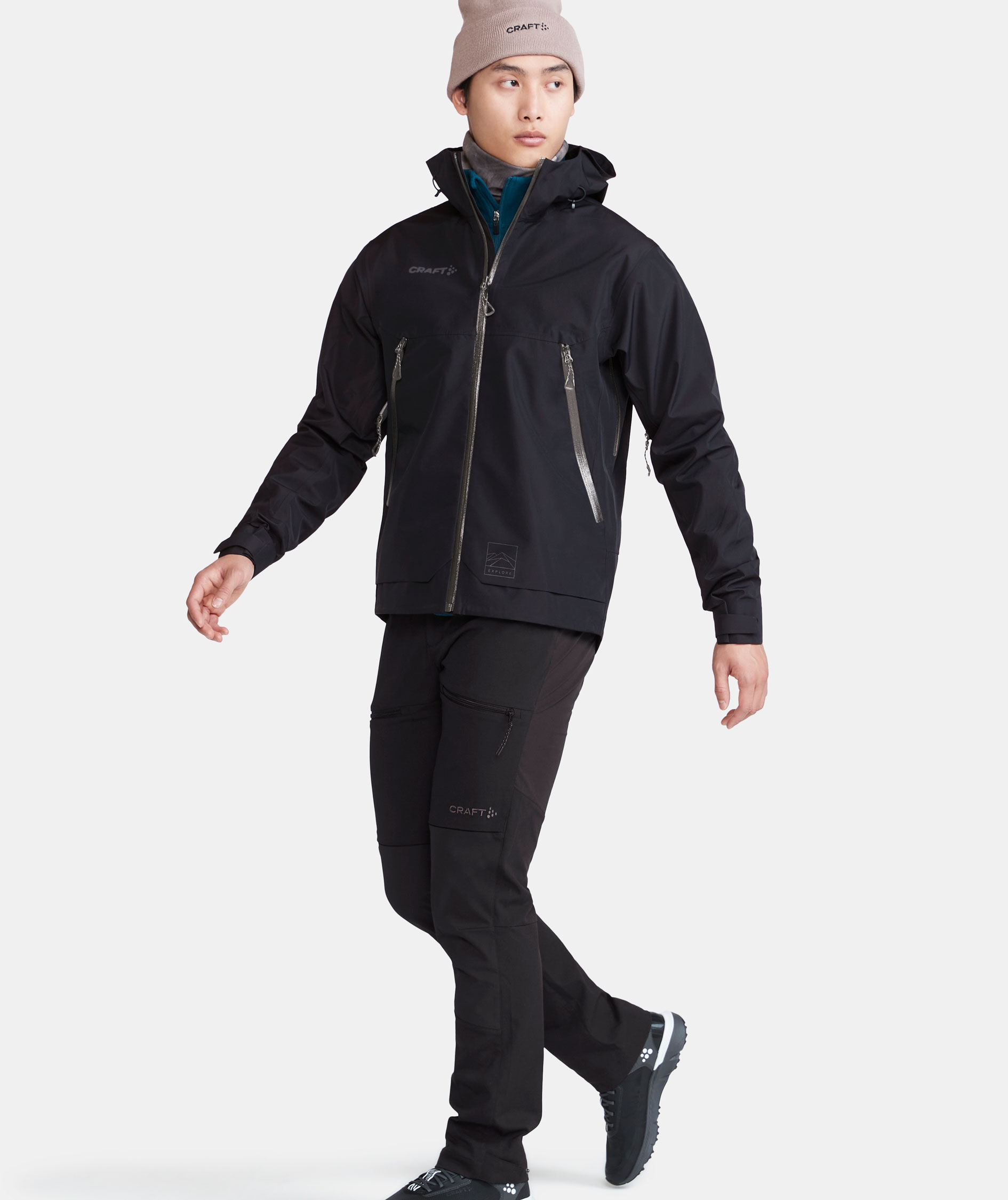 Craft ADV Explore skalljakke, Svart, large image number 3