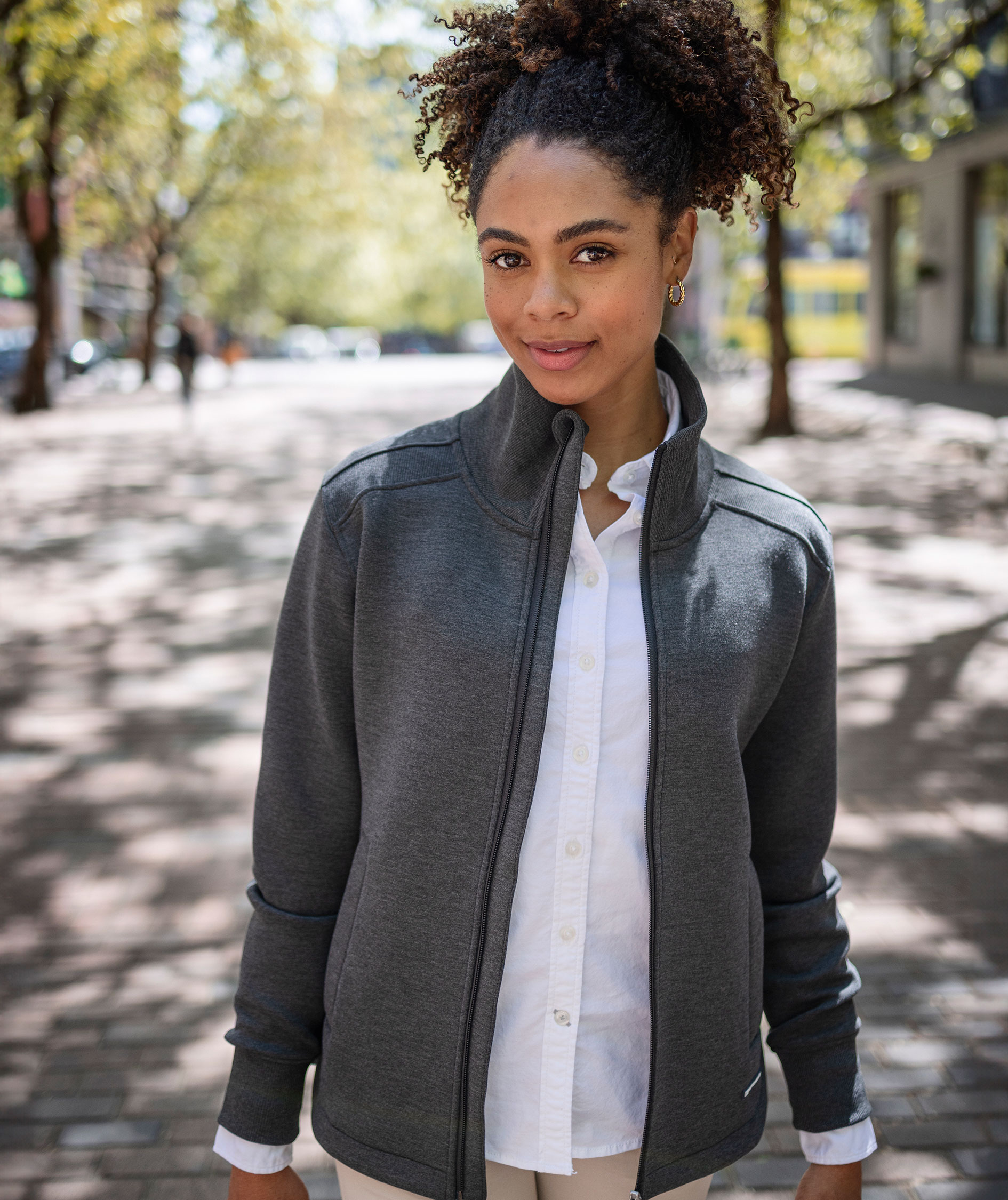 Cutter & Buck Pemberton Damen Cardigan, Anthracite melange, large image number 5