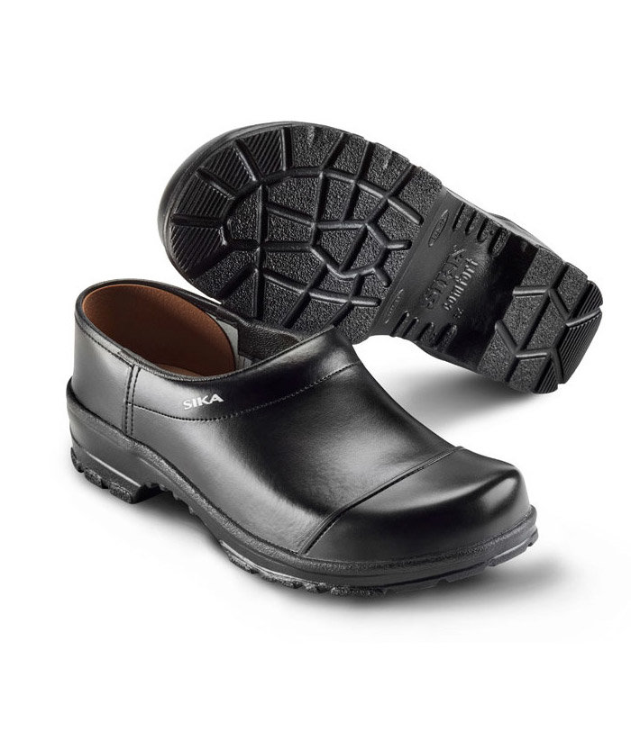 2:a sortering Sika comfort tr&auml;skor med h&auml;lkappa, Svart