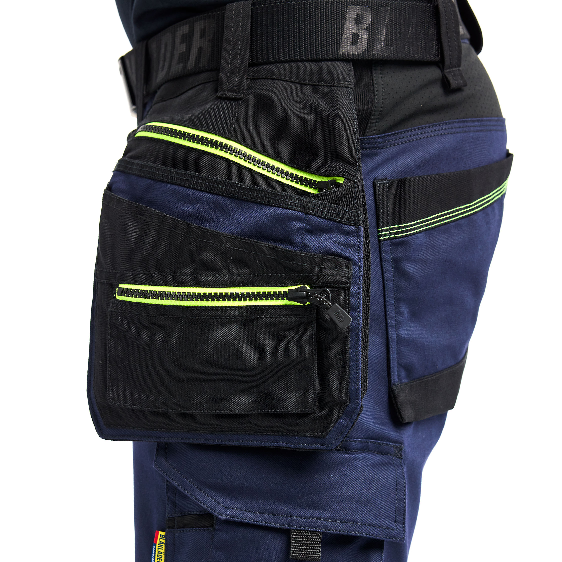 Bl&aring;kl&auml;der Striker craftsman knickers, Dark Marine/Hi-Vis Yellow, large image number 3