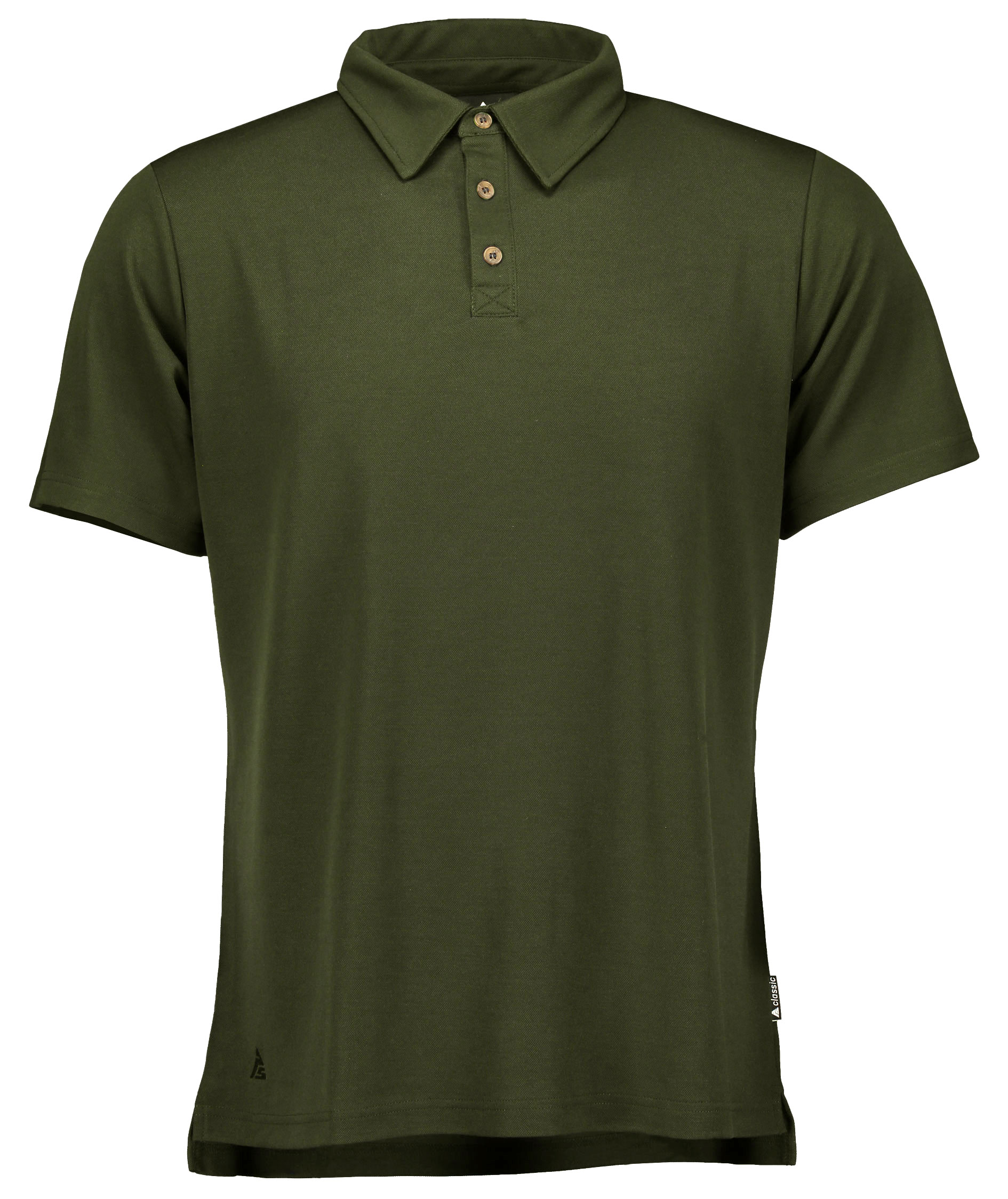 Pitch Stone Tech Wool polo T-shirt, Olive