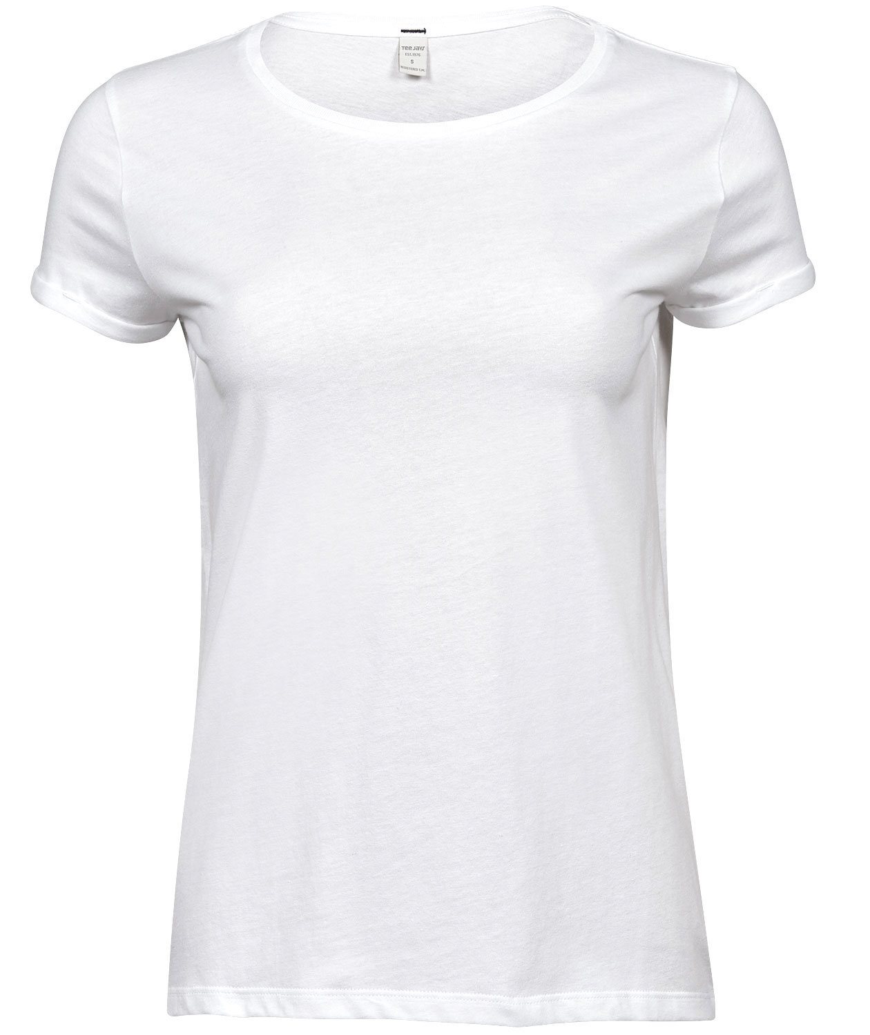 Tee Jays roll-up women's T-shirt, White, large image number 0