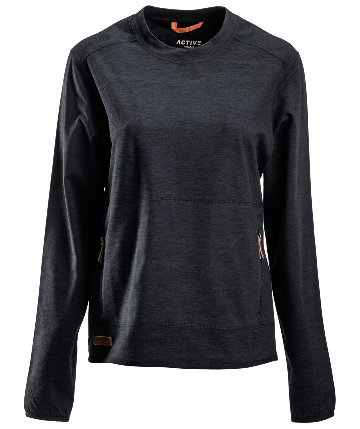 Kramp Active dame sweatshirt, Koksgr&aring;