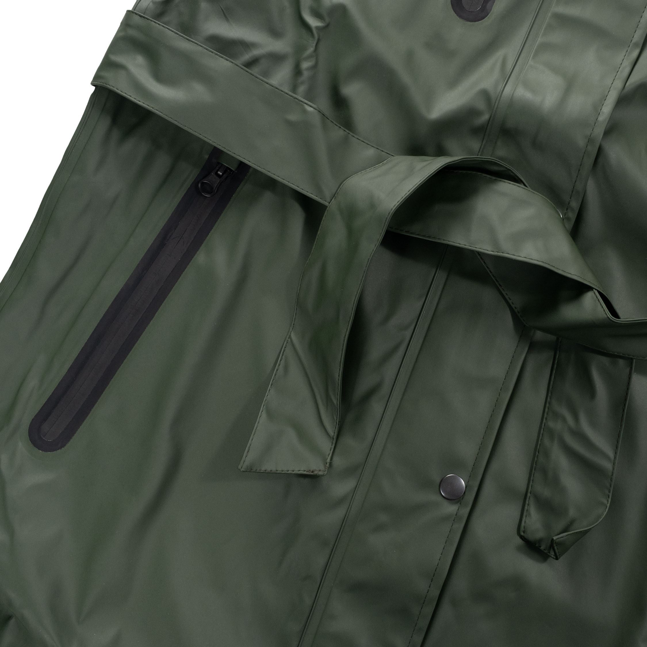 ELKA Recycled PU dame regnfrakke, Oliven, large image number 3