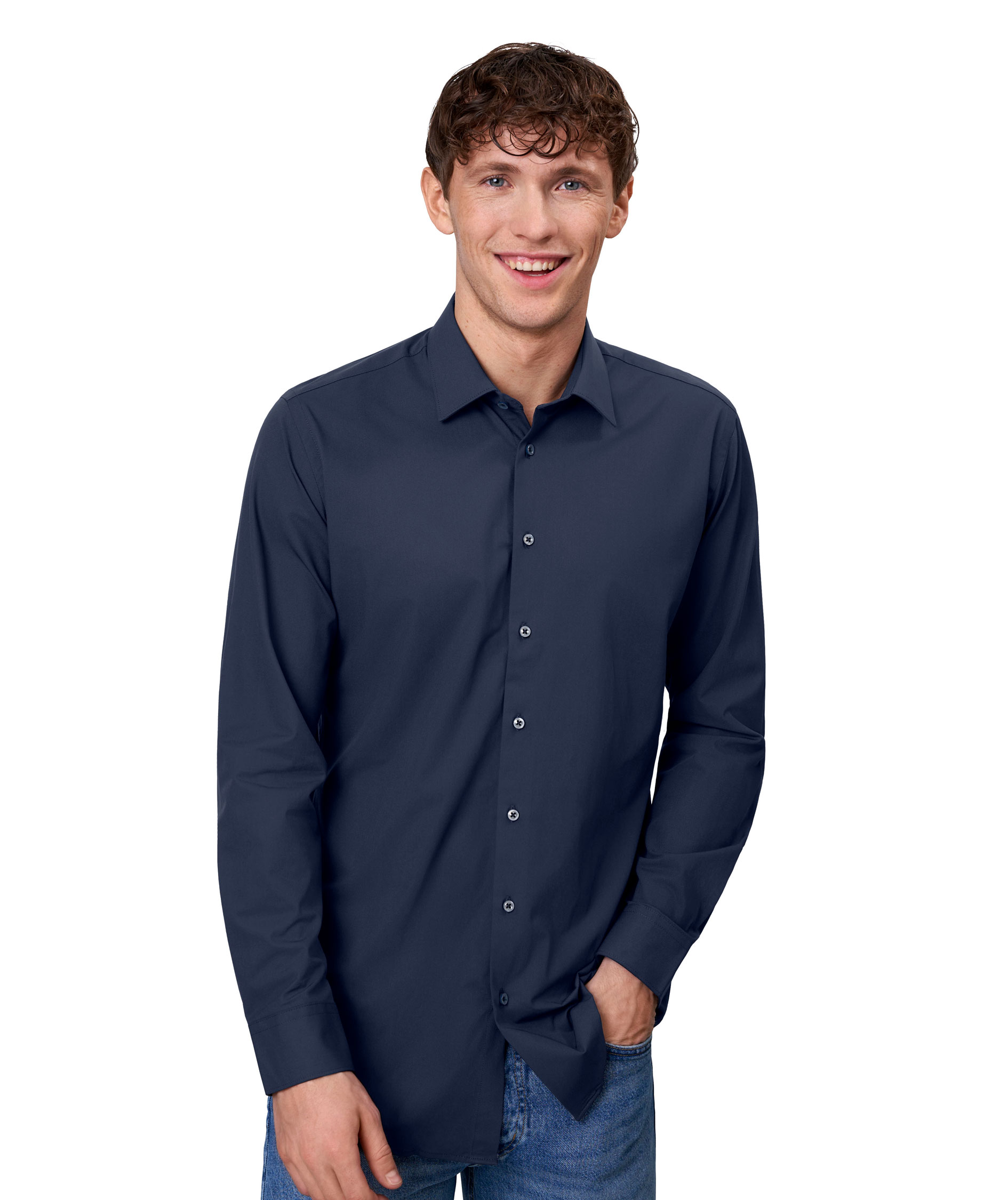 Seven Seas hybrid Slim fit skjorta