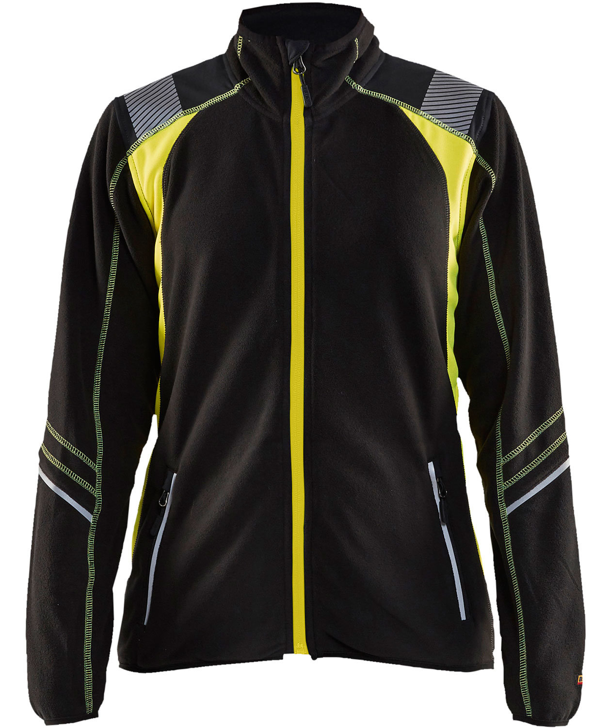 Bl&aring;kl&auml;der dame fleecejakke, Svart/Gul, large image number 0