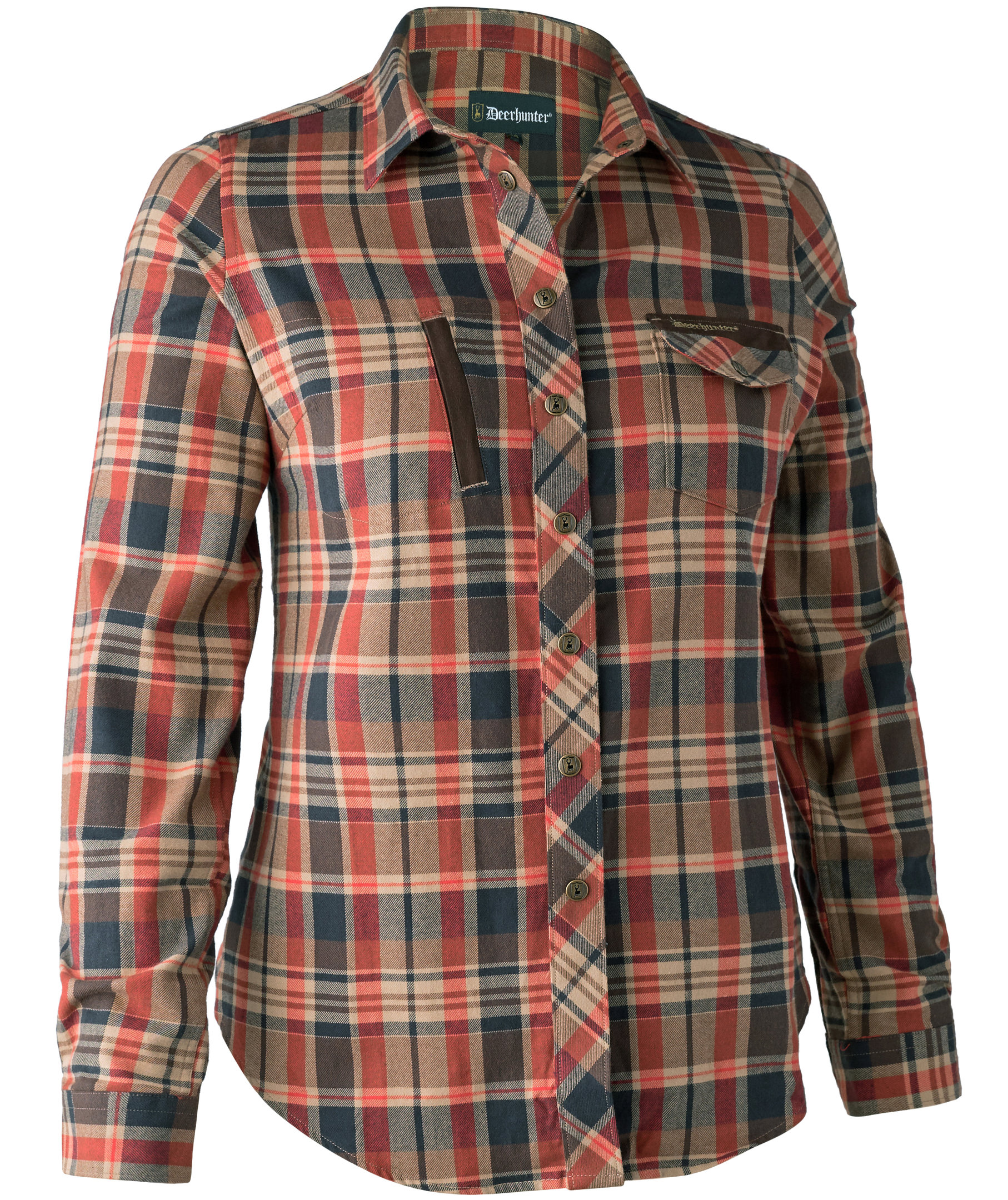 Deerhunter Lady Athena skjorta dam, Orange checked