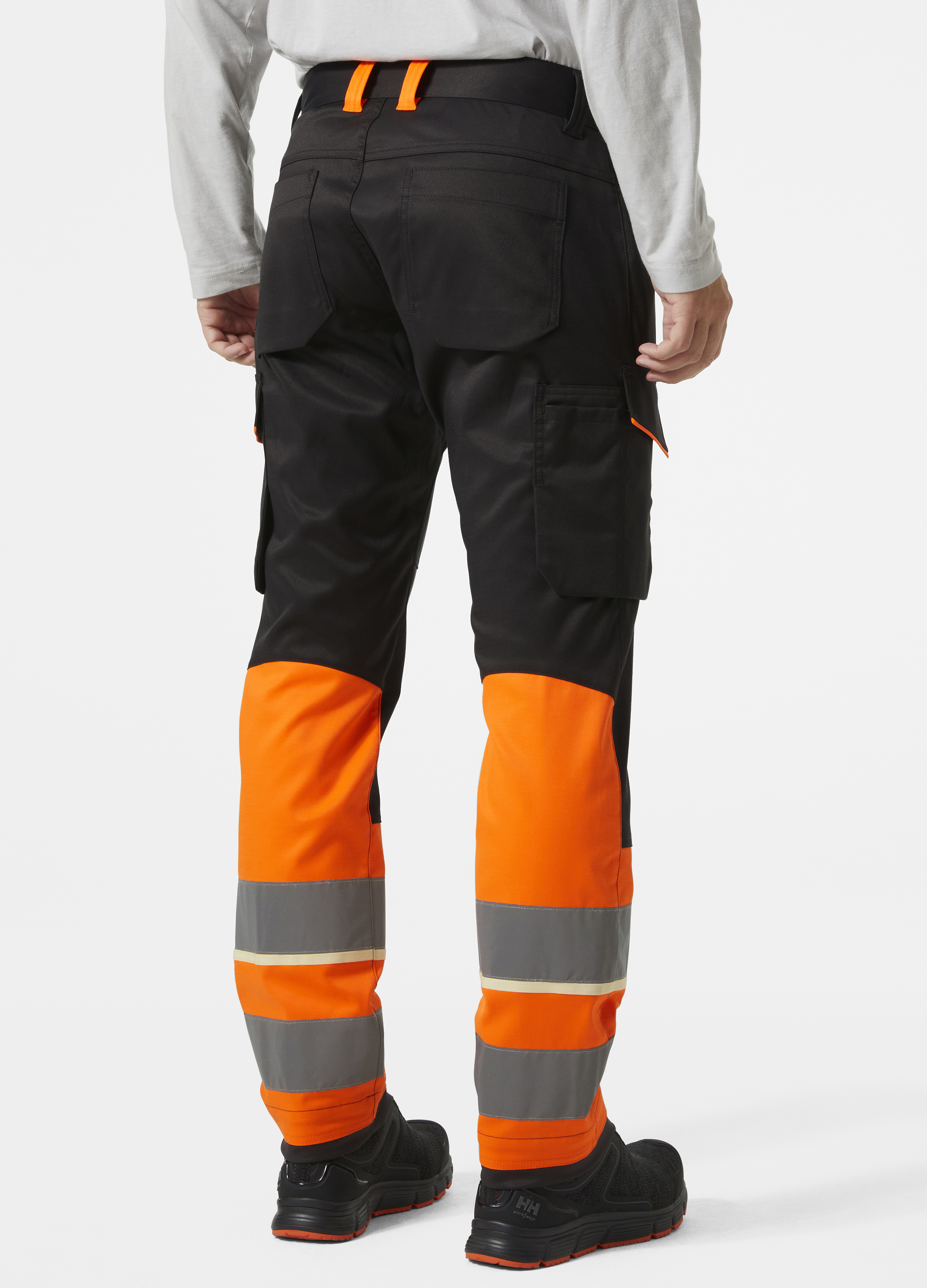 Helly Hansen UC-ME cargobukse, Hi-vis Oransje/Ebony, large image number 3