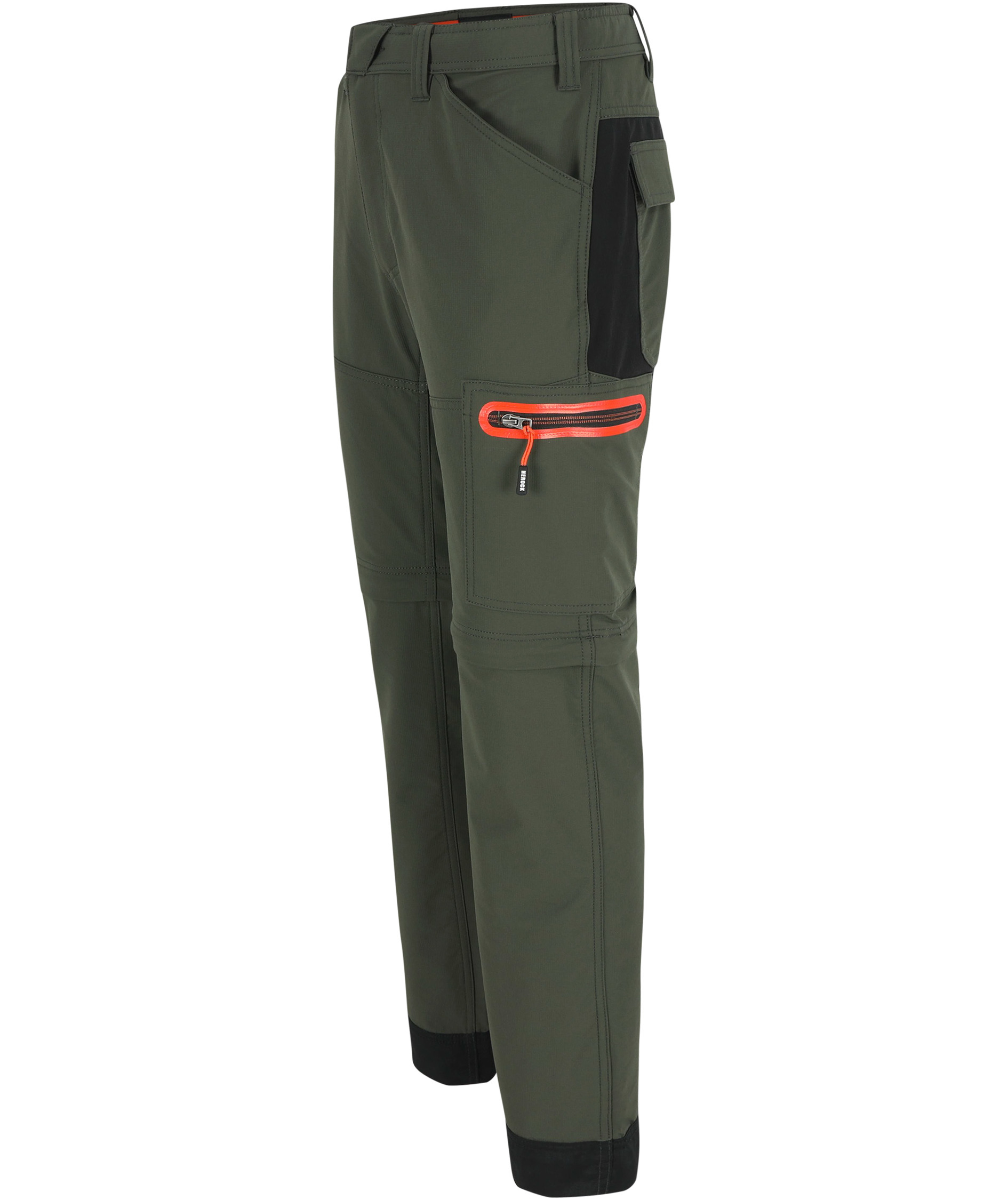 HEROCK Tornado Zip-off service trousers, Dark Khaki/Black, large image number 3