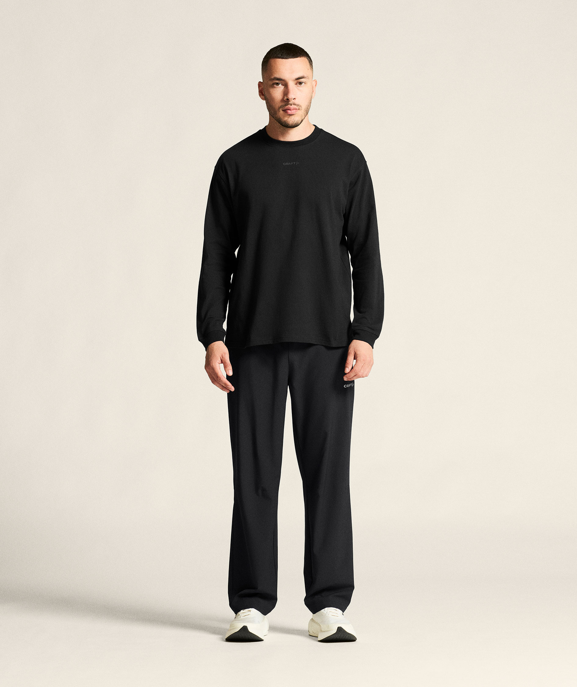 Craft Frequent Heavy langermet T-skjorte, Black, large image number 5