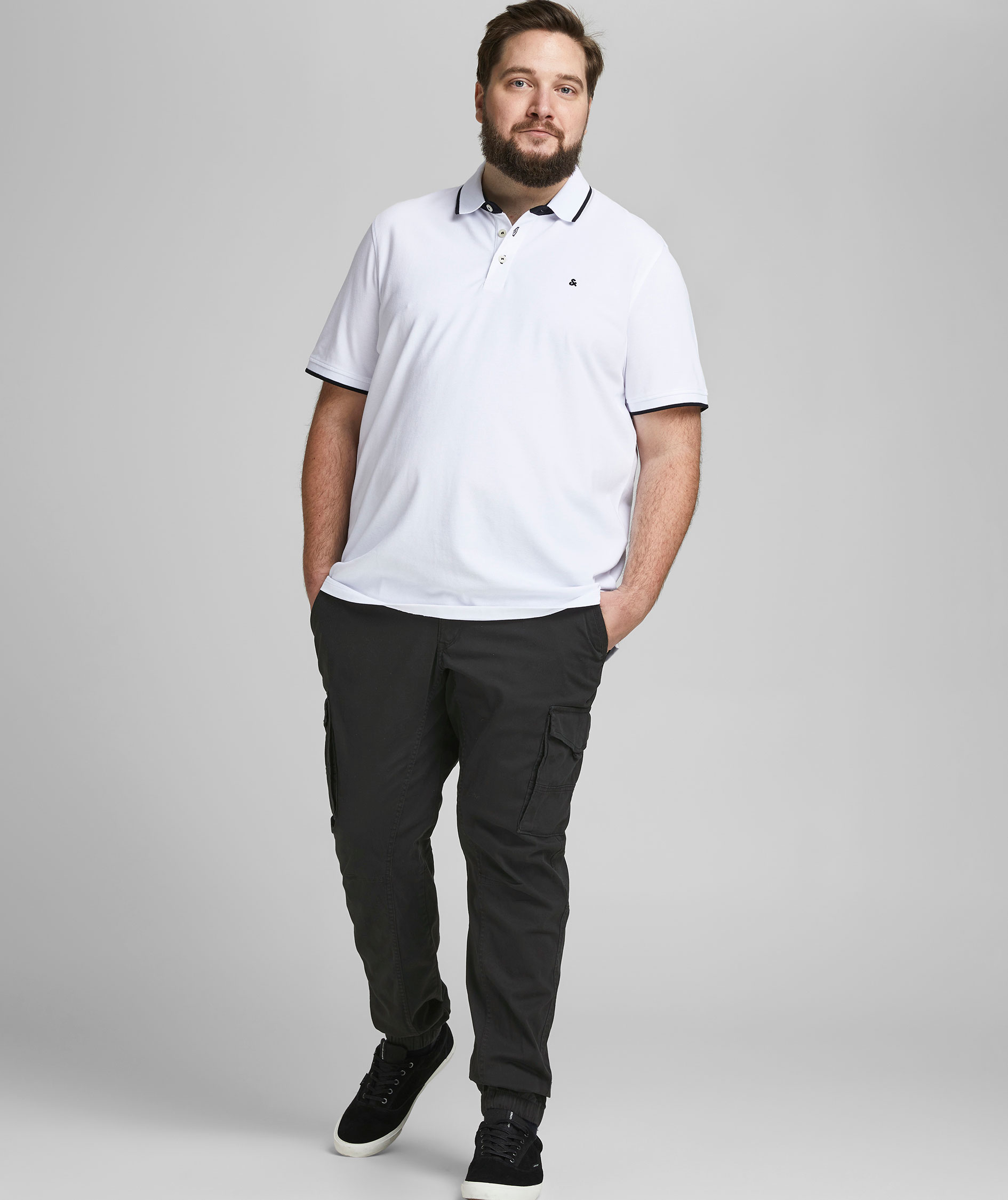 Jack & Jones JPSTPAUL JJFLAKE Plus Size Cargohosen, Schwarz, large image number 5