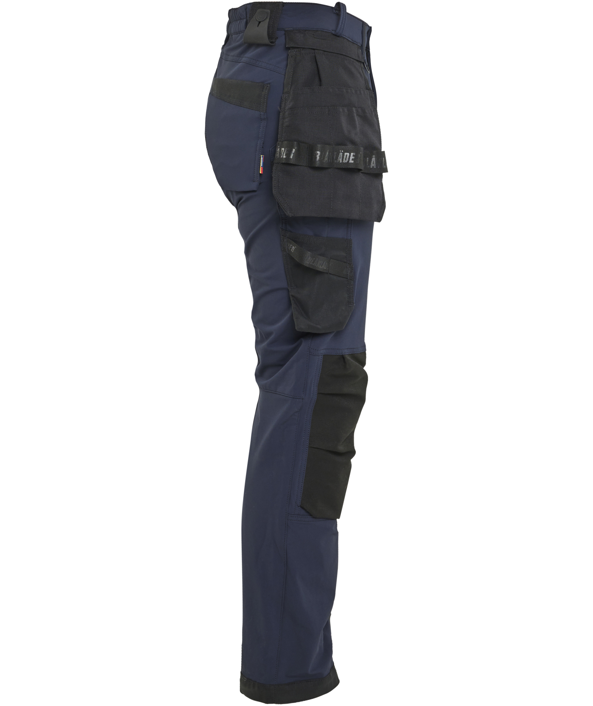 Bl&aring;kl&auml;der dame h&aring;ndv&aelig;rkerbukser full stretch, M&oslash;rk Marinebl&aring;/Sort, large image number 2