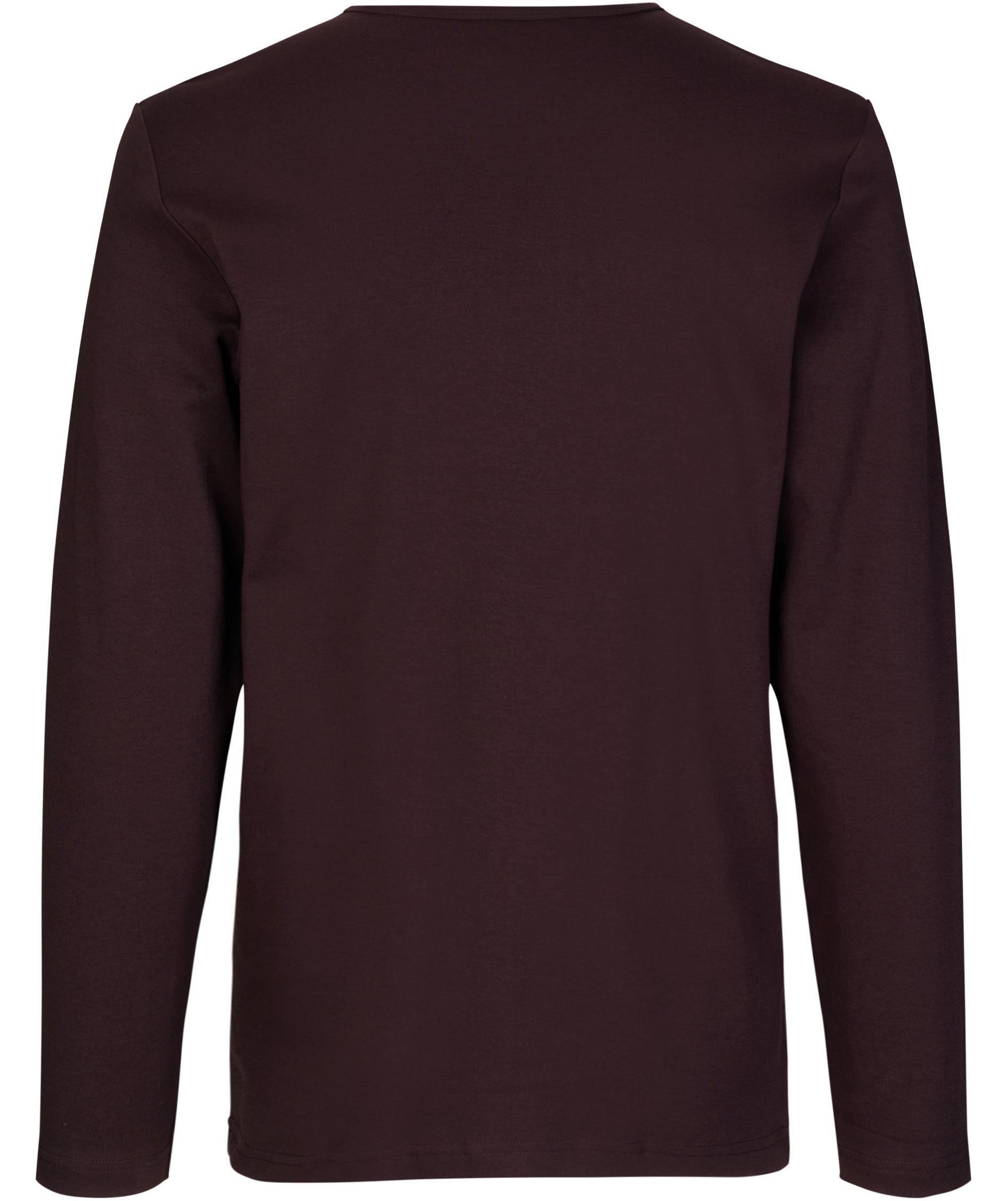 ID Identity Interlock l&aring;ng&auml;rmad T-shirt, Dark bourdeaux, large image number 1