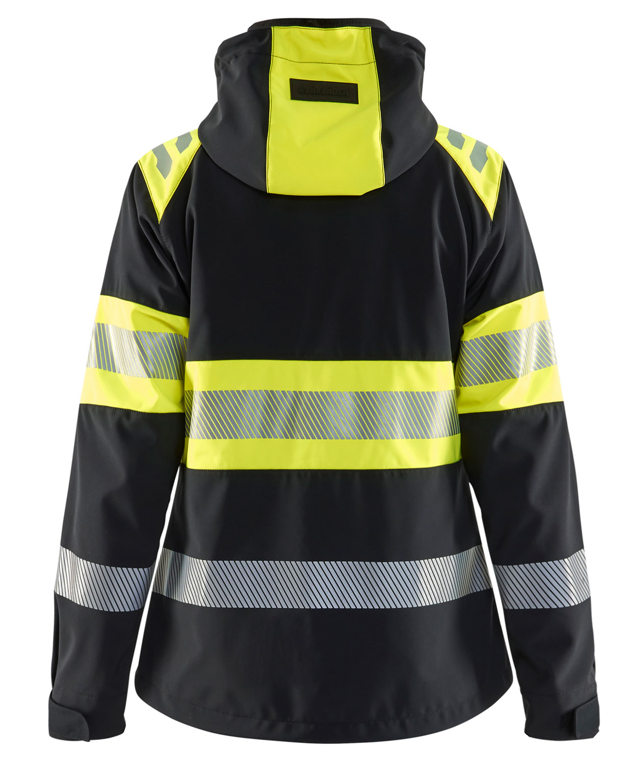 Bl&aring;kl&auml;der dame softshelljacka, Svart/Varselgul