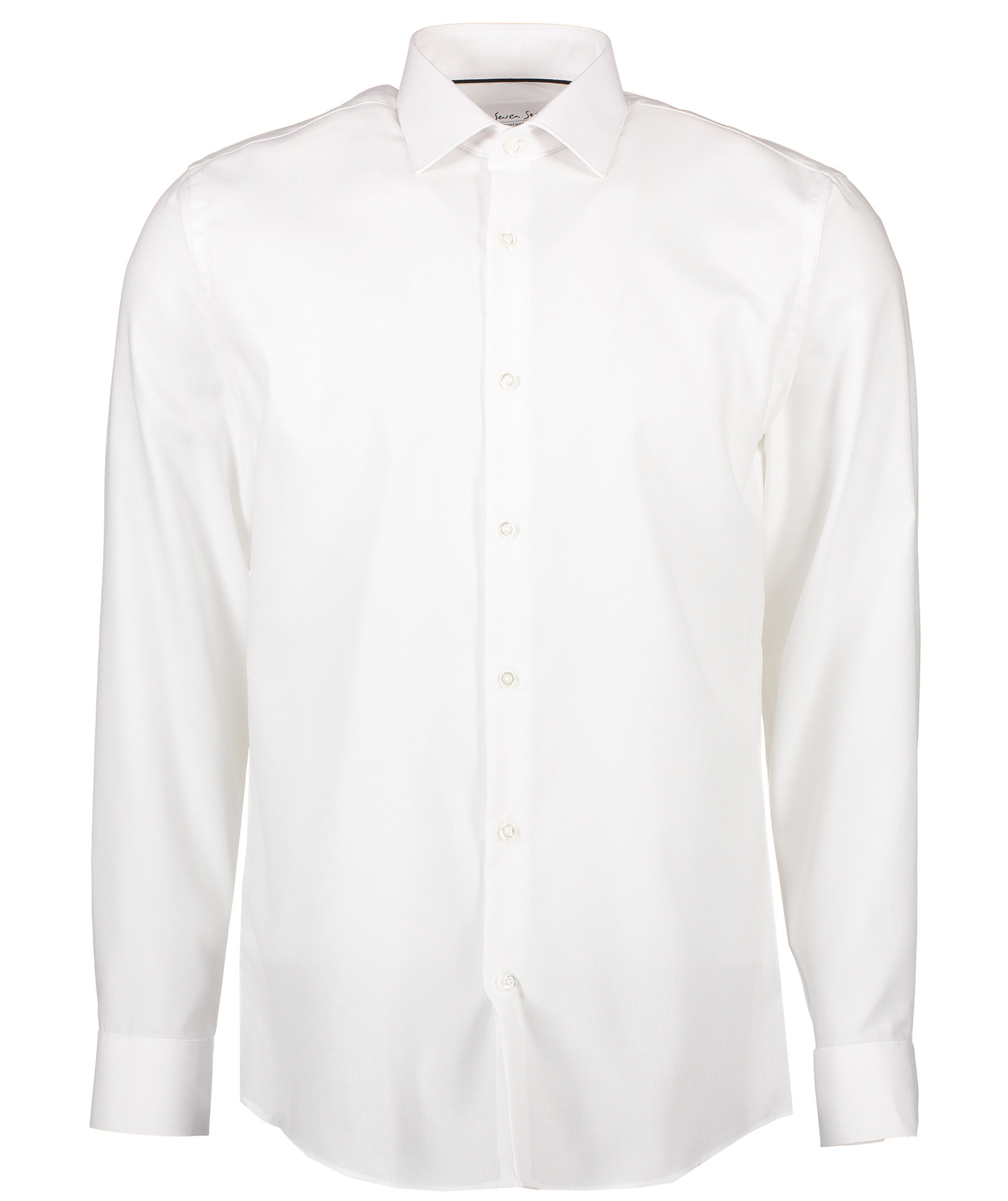Seven Seas Dobby Royal Oxford Slim fit skjorta, Vit, Vit, swatch