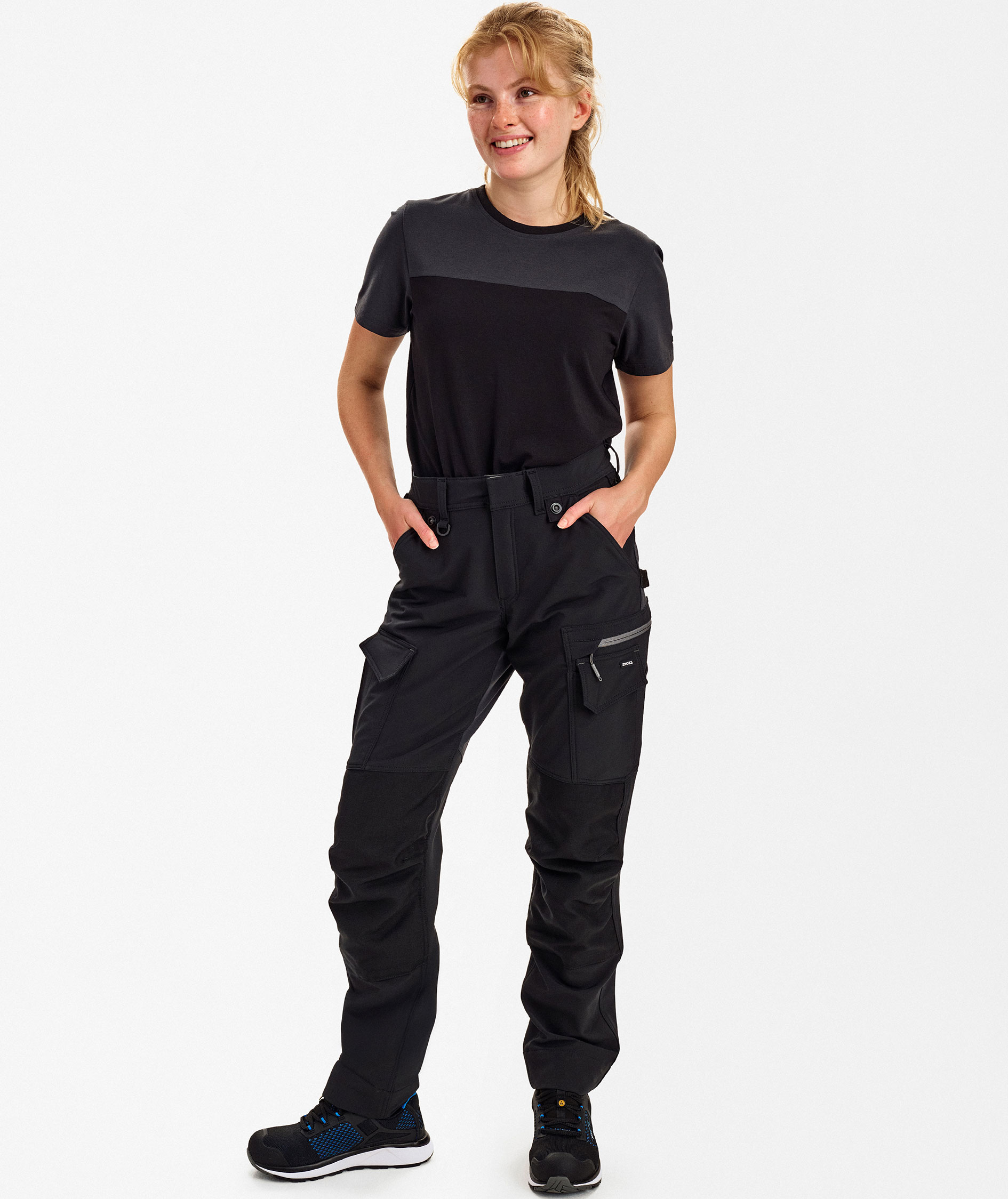 Engel Entire dame arbeidsbukse full stretch, Black/Anthracite Grey, large image number 1