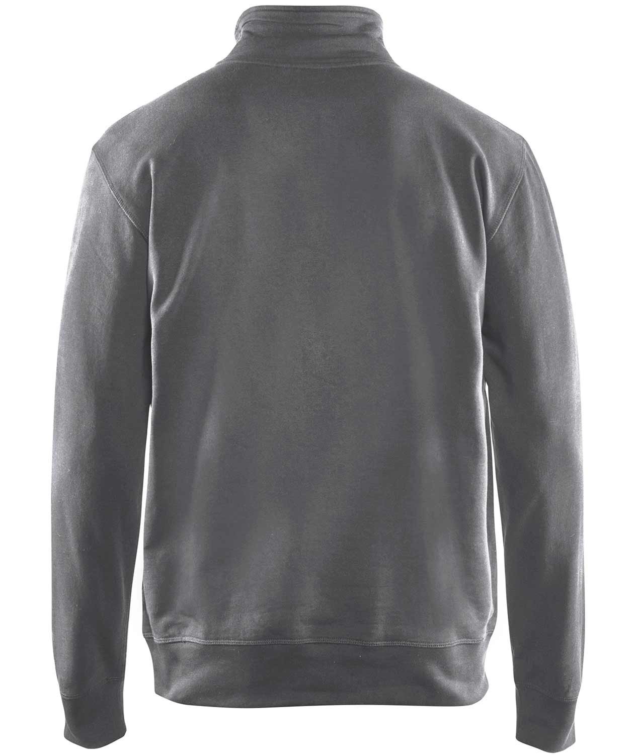 Bl&aring;kl&auml;der sweatshirt med kort glidel&aring;s, Gr&aring;, large image number 1