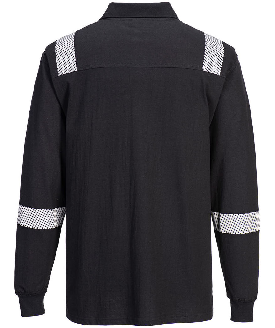 Portwest WX3 FR l&aring;ng&auml;rmad pik&eacute;tr&ouml;ja, Svart