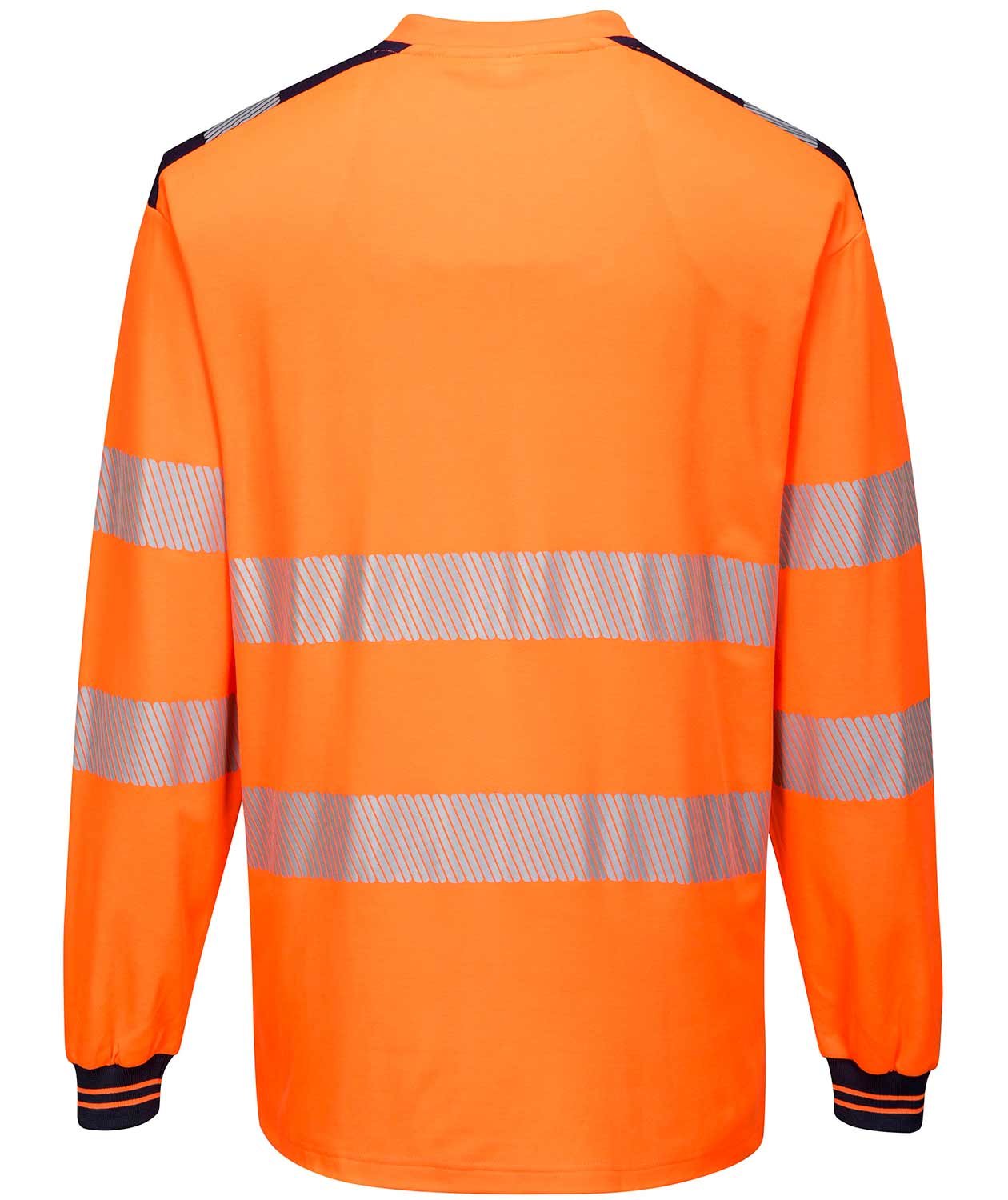 Portwest longsleeved T-shirt, Hi-Vis Orange/Black, large image number 1