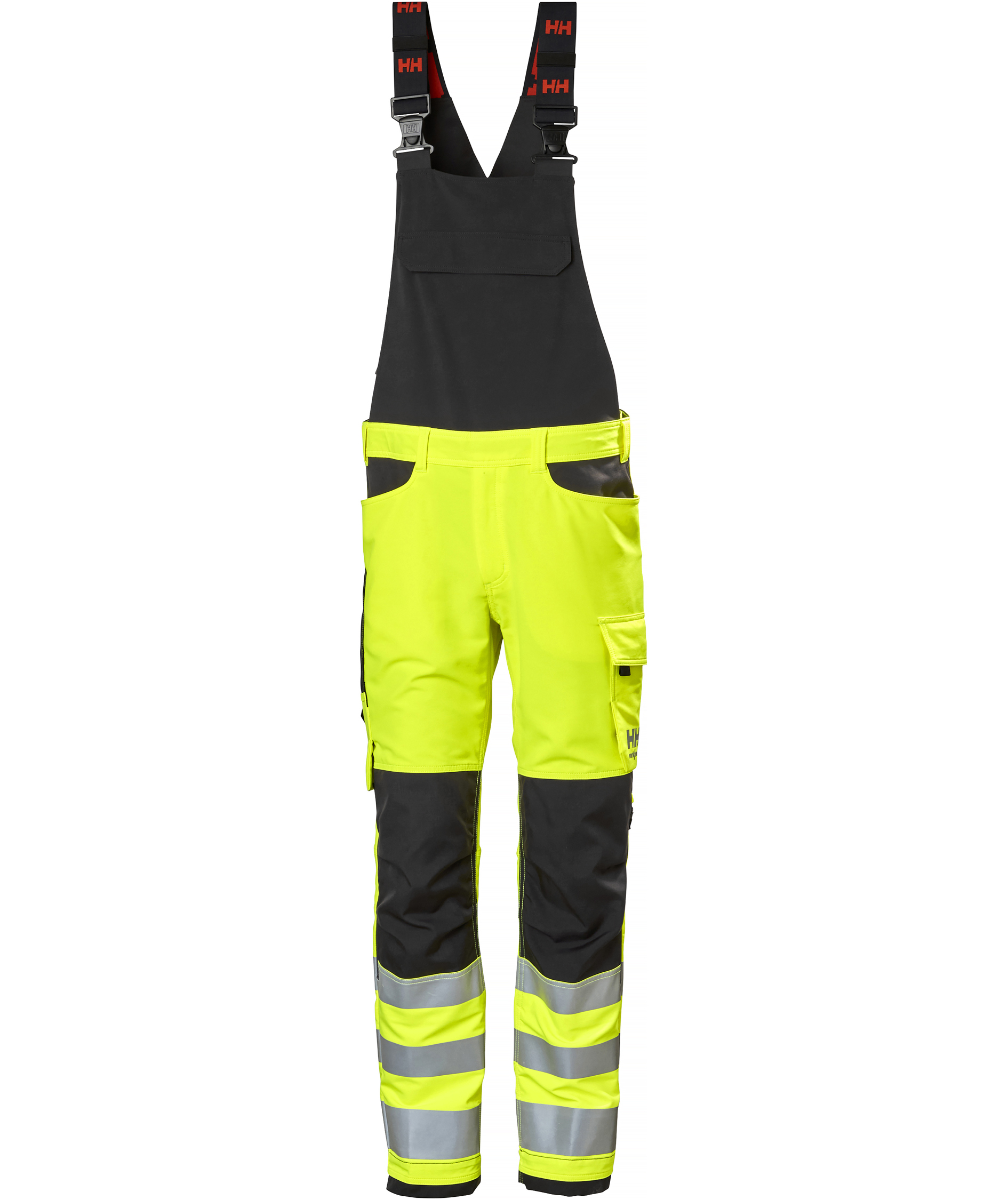 Helly Hansen Alna 4X h&auml;ngselbyxa full stretch, Varsel Gul/Ebony