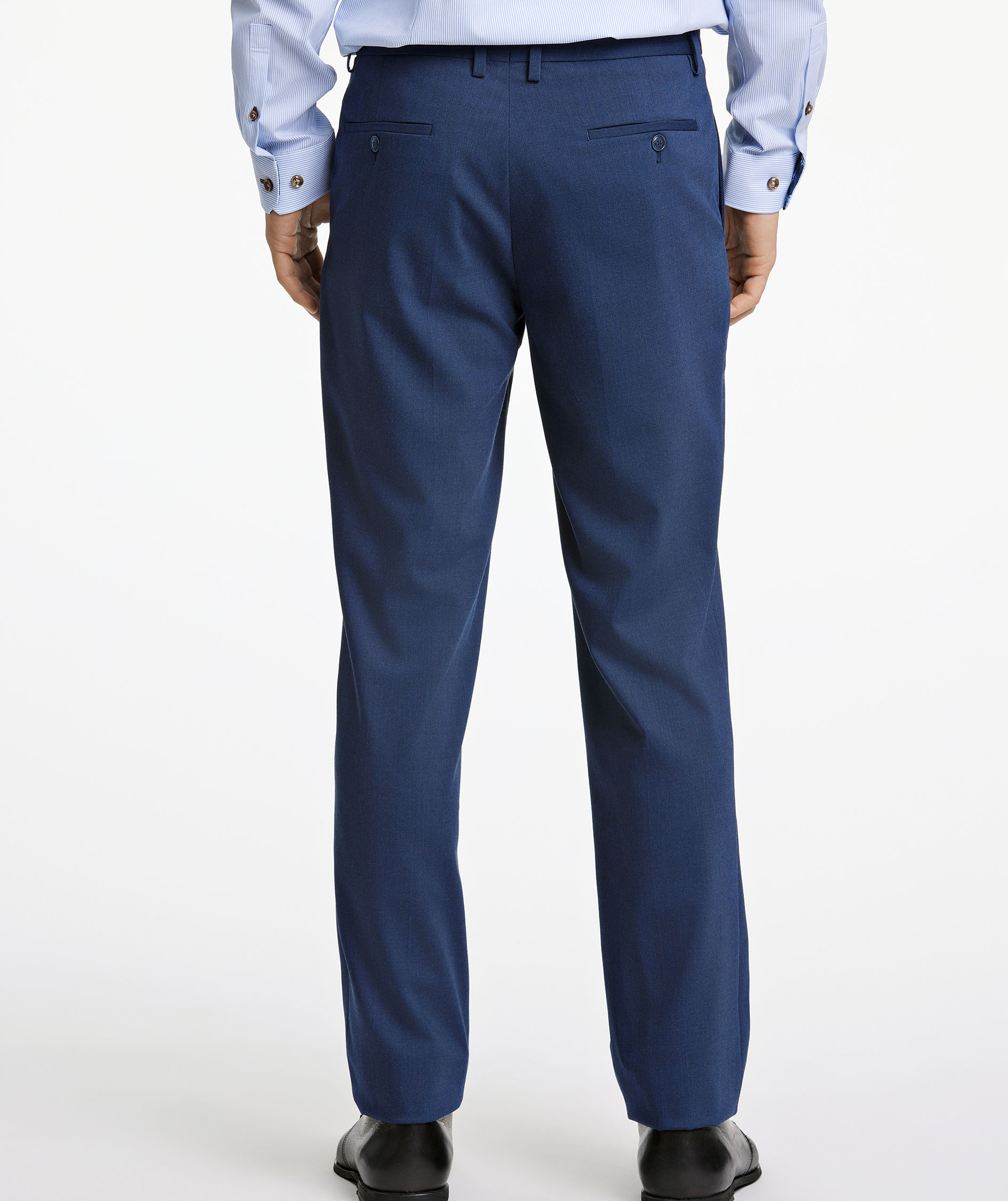 Lindbergh Modern fit habitbukser med uld, DK Navy Mel, large image number 6