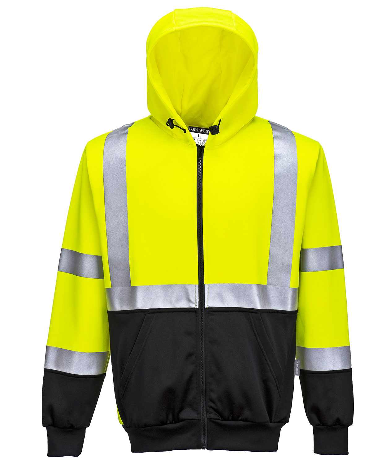Portwest hoodie, Varsel Gul/Svart