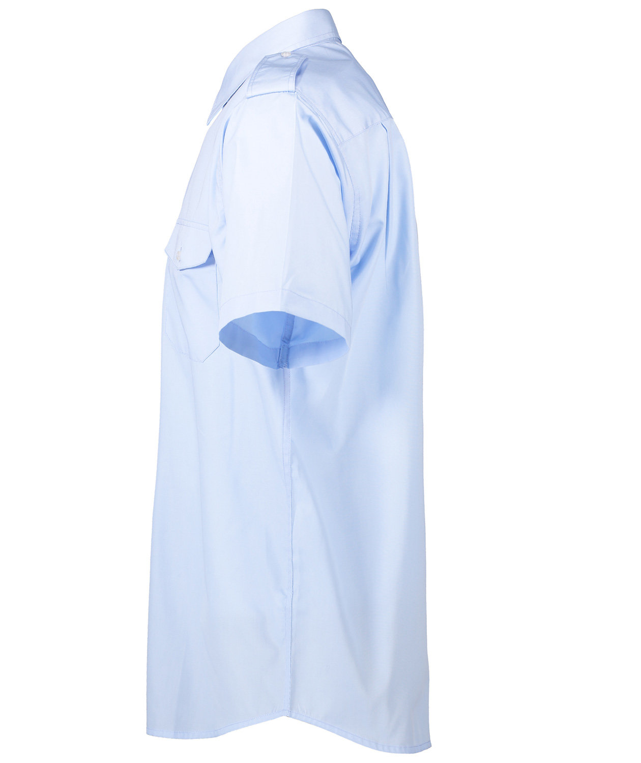 ID kortermet uniformsskjorte, Lys Bl&aring;