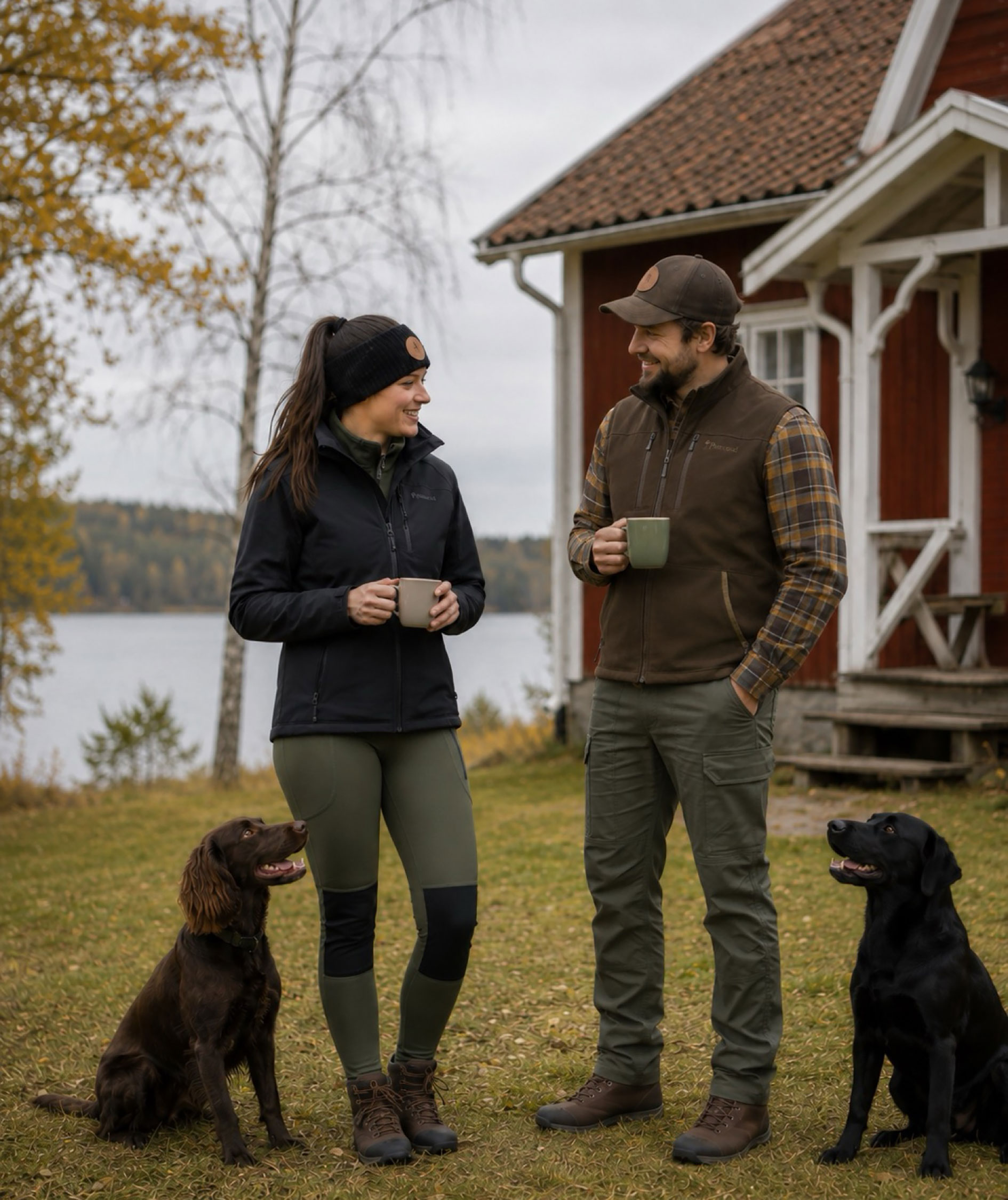 Pinewood Dog Sports Hybrid dame softshelljakke, Black, large image number 3