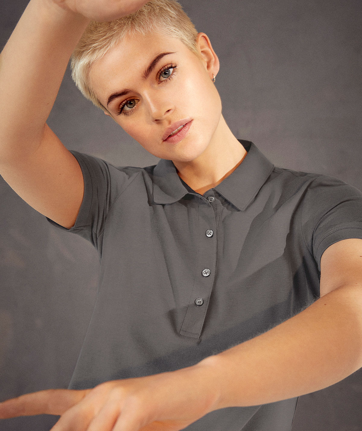 ID dame business polo, Silver Grey, large image number 1