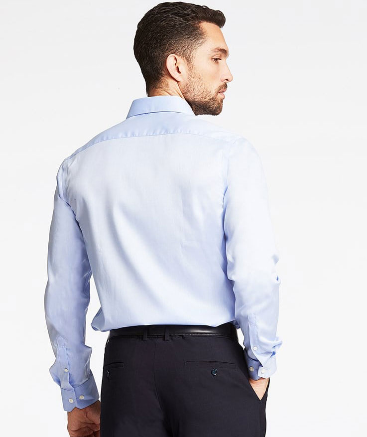 Lindbergh Fine Twill Modern fit skjorte, Lys Bl&aring;, large image number 3