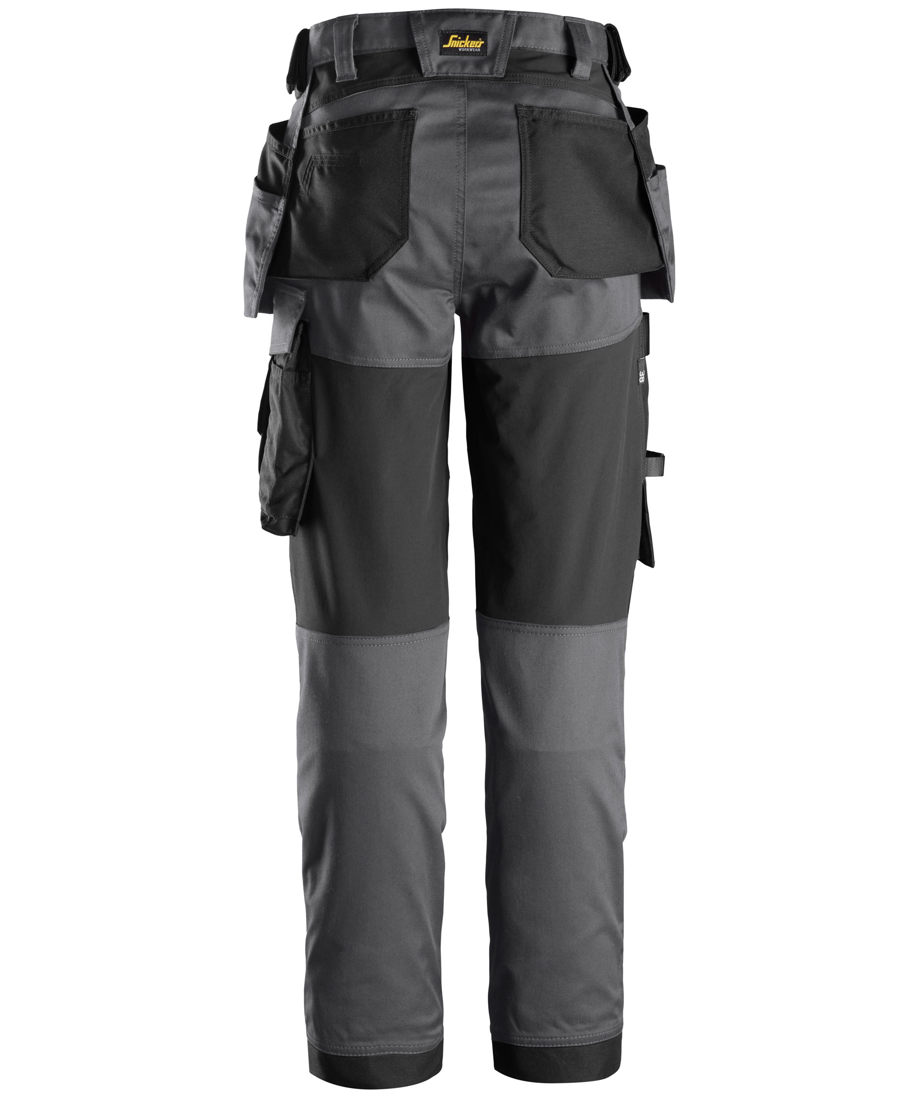 Snickers AllroundWork dame h&aring;ndverkerbukse 6247, St&aring;lgr&aring;/Svart, large image number 1