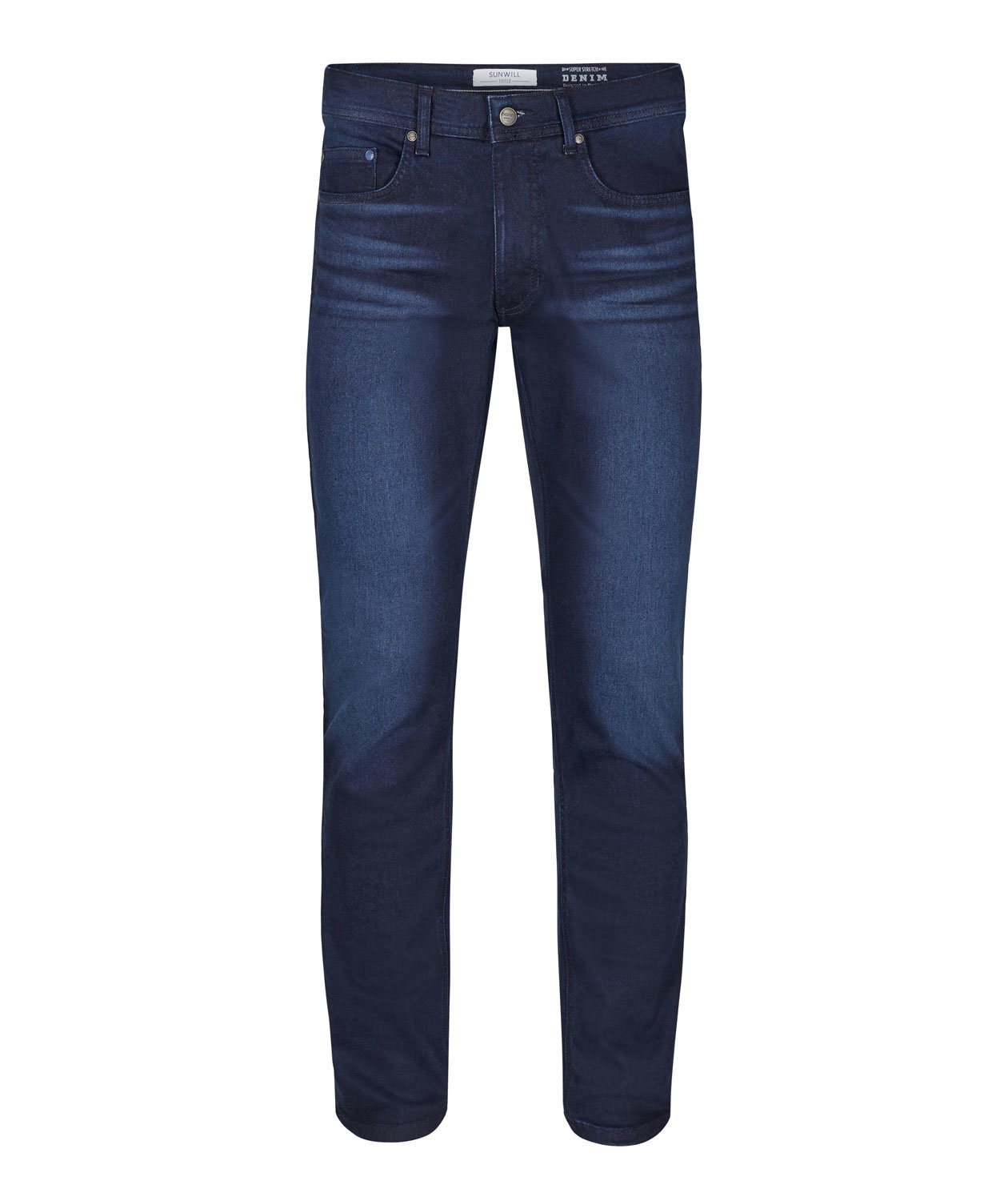 Sunwill Super Stretch Fitted jeans, Dark blue washed