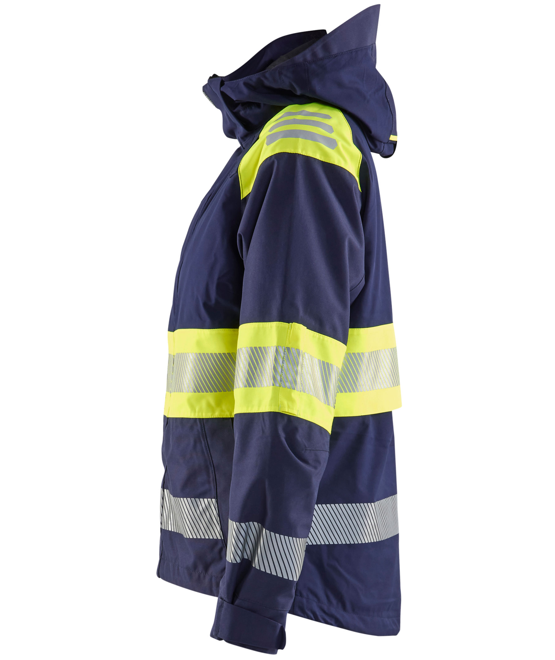 Bl&aring;kl&auml;der women's shell jacket, Marine/Hi-Vis yellow, large image number 3