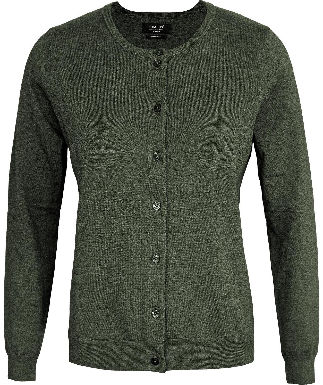 Nimbus Brighton dame strik cardigan, Olive Melange