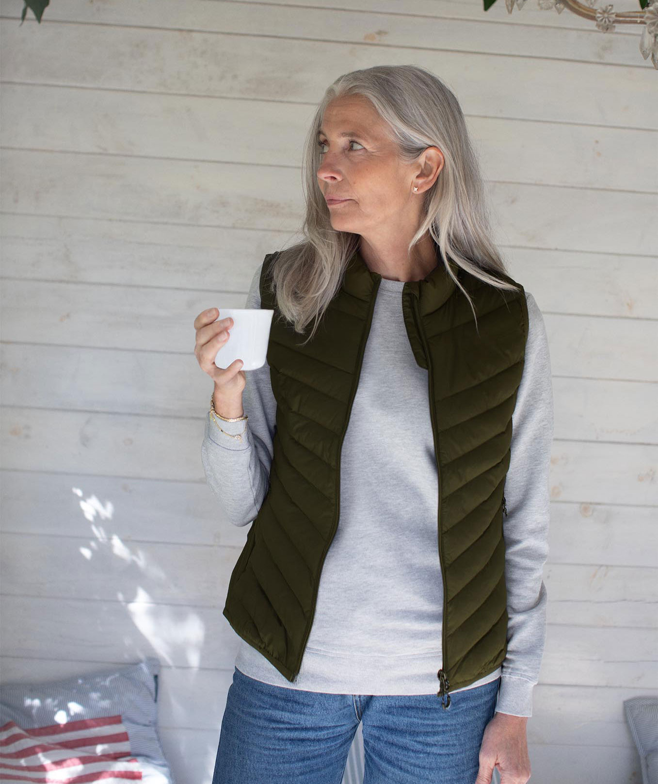 ID &oslash;kologisk dame sweatshirt, Lysegr&aring; Melange, large image number 6