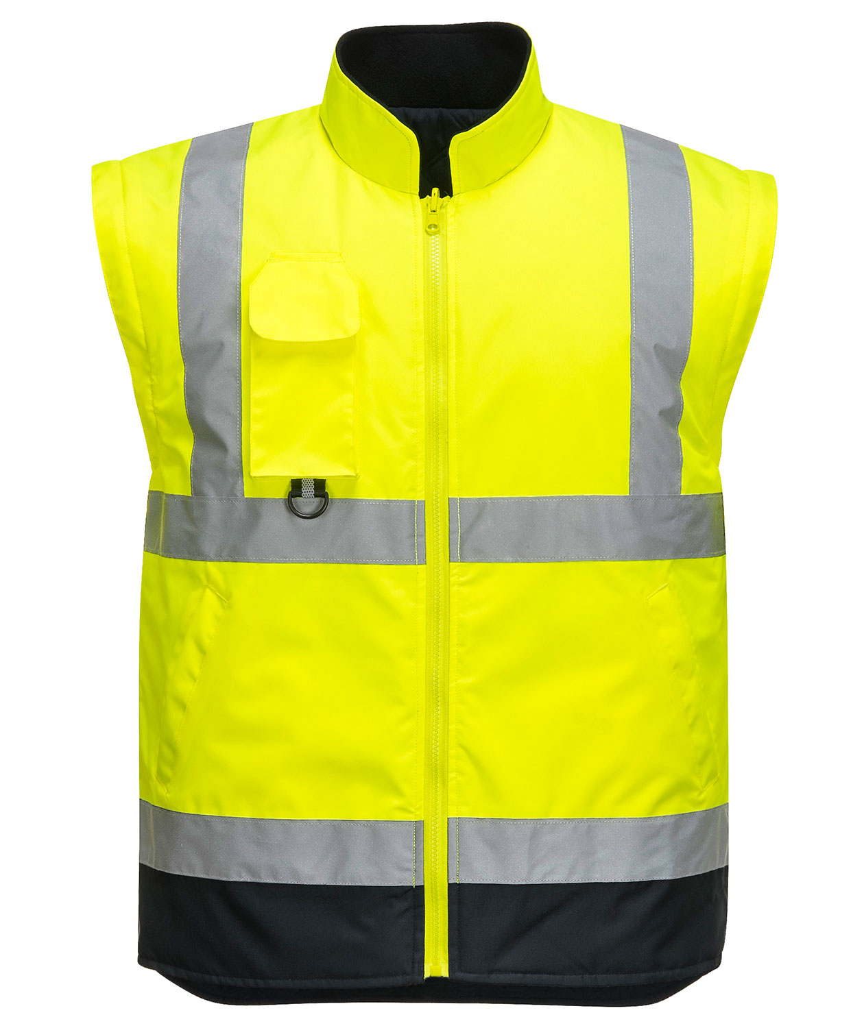 Portwest 7-in-1 parka, Hi-vis Yellow/Marine, large image number 3