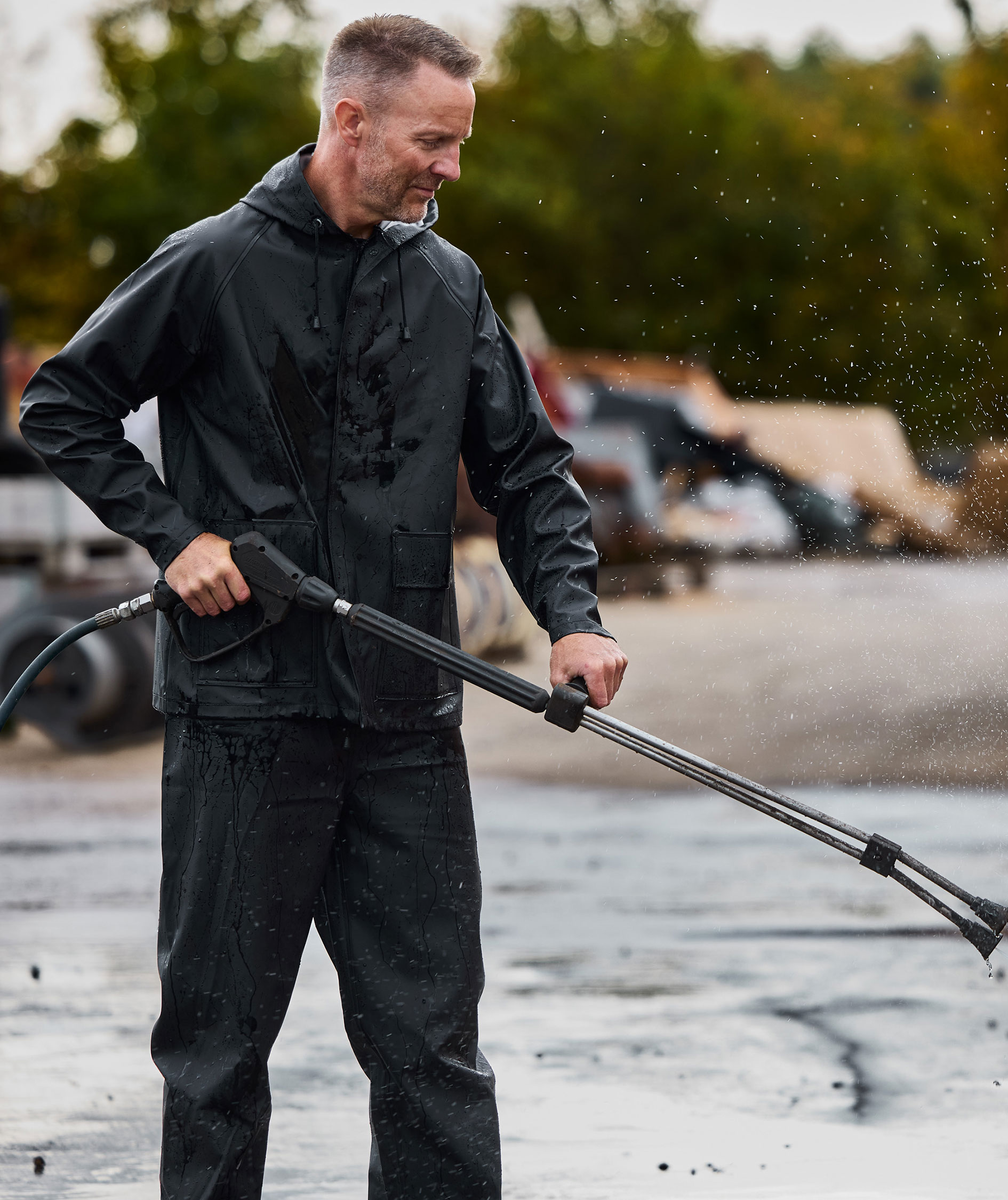 ELKA Elements Outdoor PU/PVC regnbyxa, Svart