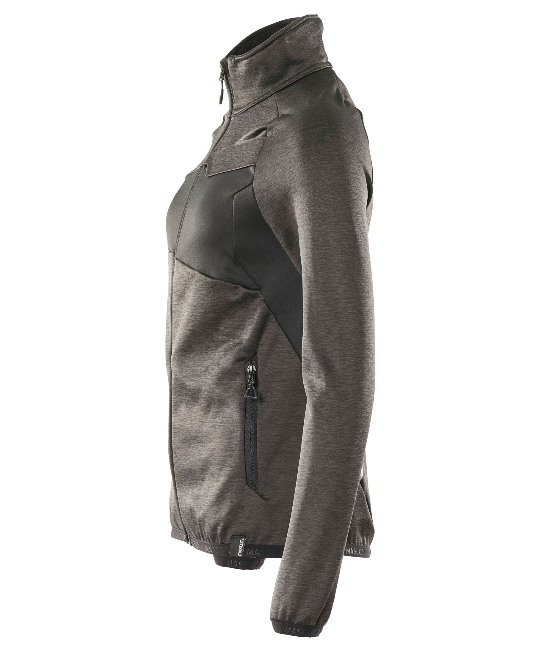 Mascot Accelerate dame fleececardigan, M&oslash;rk Antracit/Sort, large image number 3