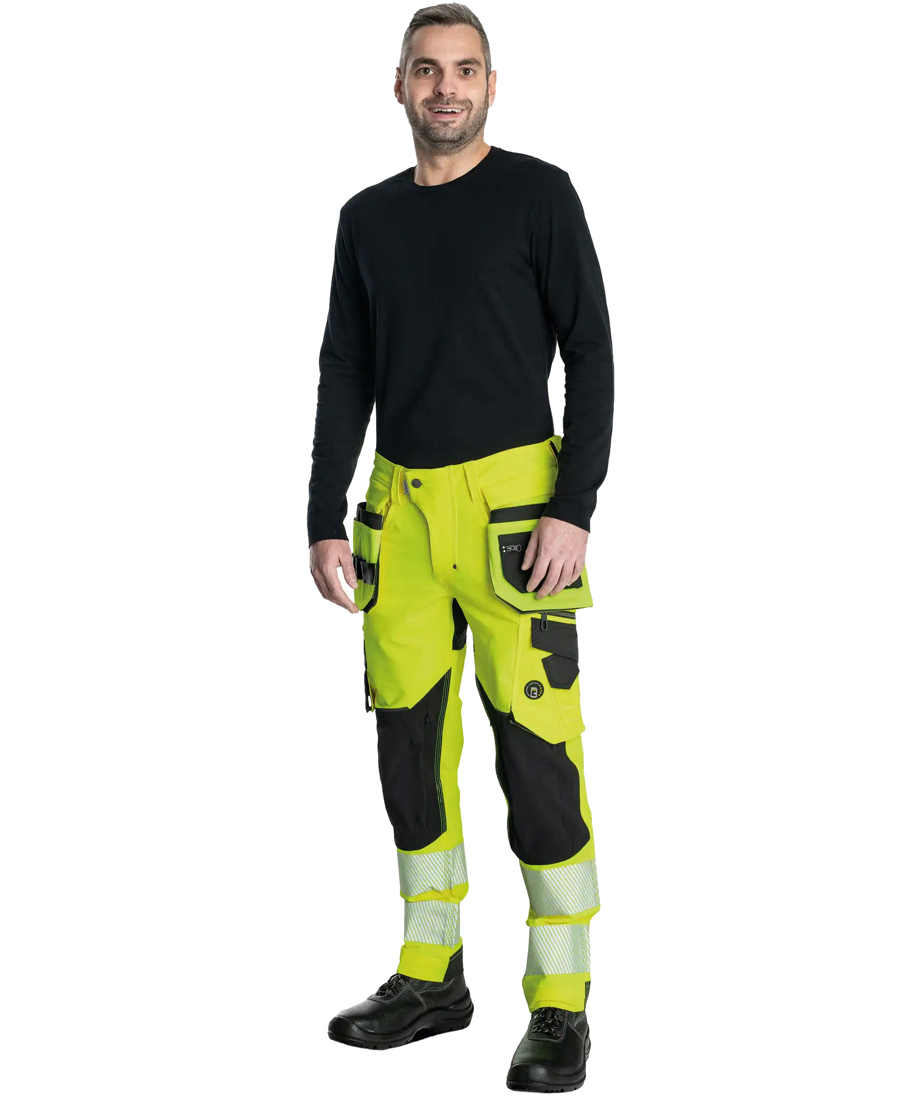 Cerva Neurum Nordics hantverksbyxa full stretch, Varsel Gul