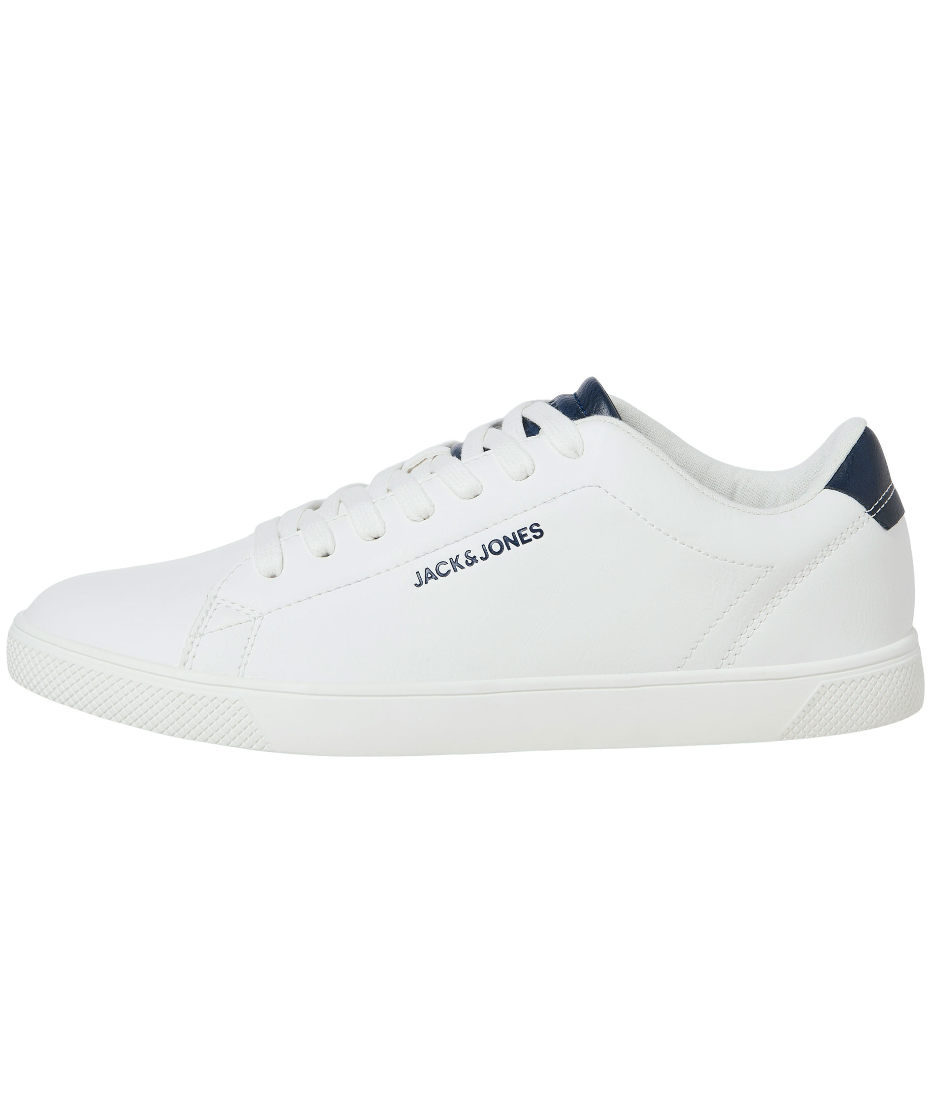 Jack & Jones JFWBOSLEY PU sneakers, White/Navy Blazer, White/Navy Blazer, swatch
