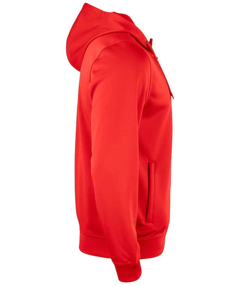 Clique Basis Active hoodie with full zipper, Red, large image number 2