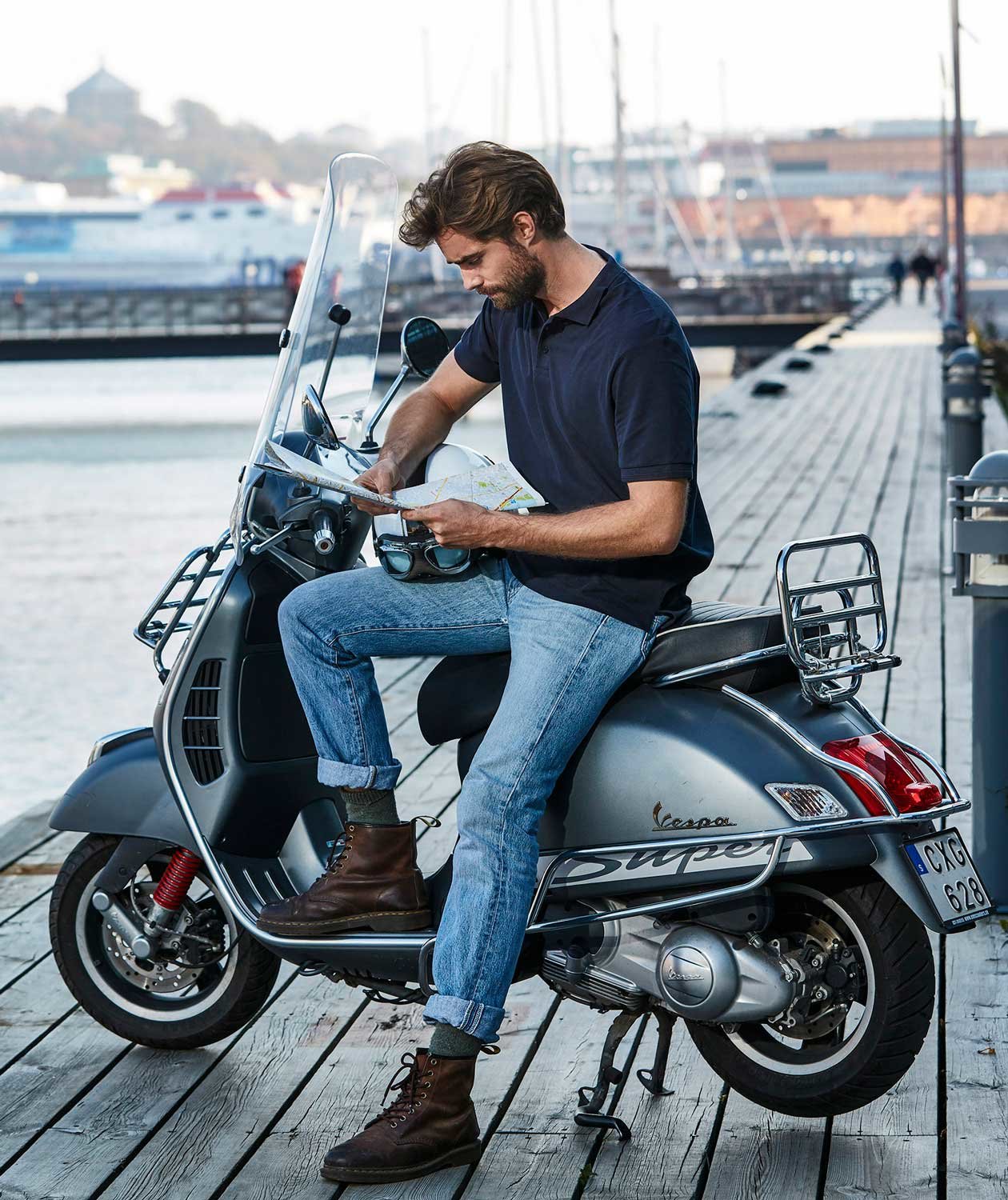 South West Coronado polo shirt, Navy, large image number 1