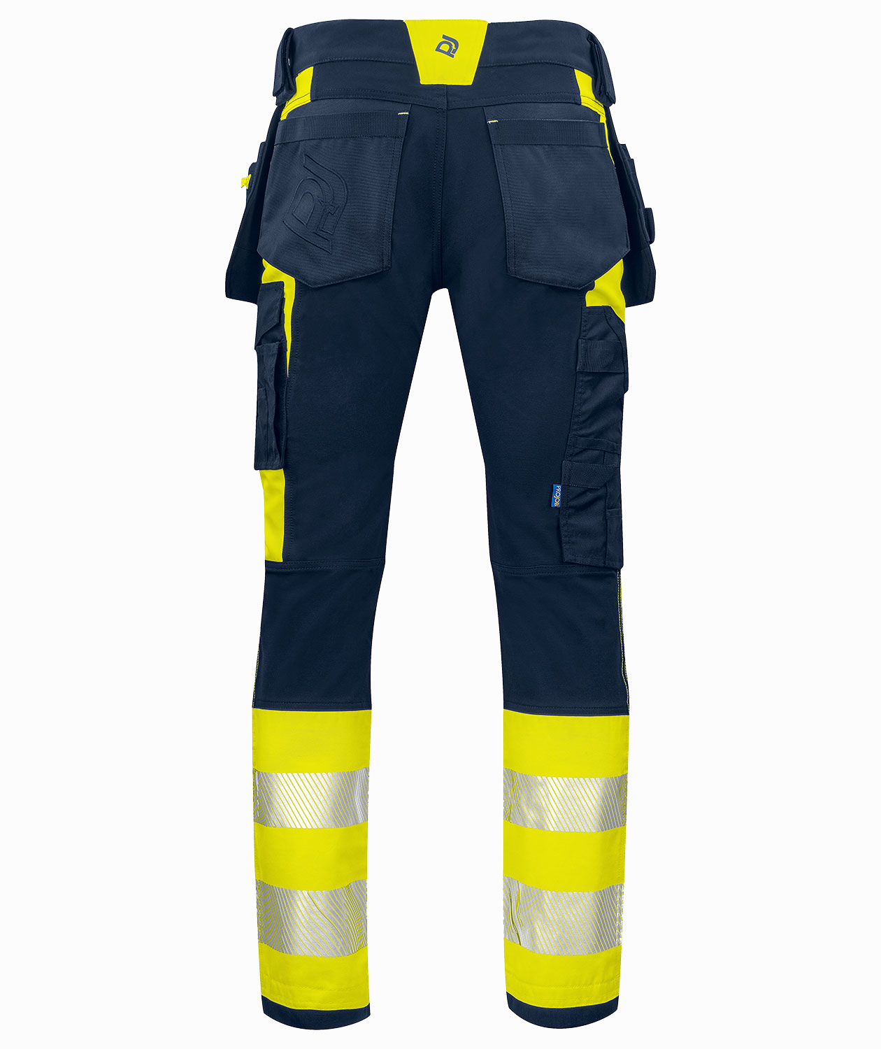 ProJob hantverksbyxa 6540, Varsel yellow/marinbl&aring;