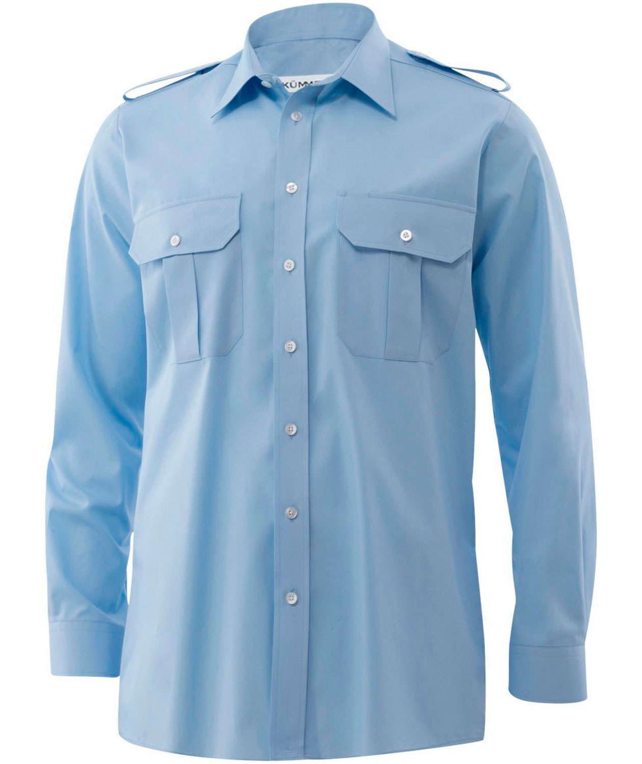 K&uuml;mmel Howard Slim fit pilotskjorte med ekstra ermlengde, Lys Bl&aring;